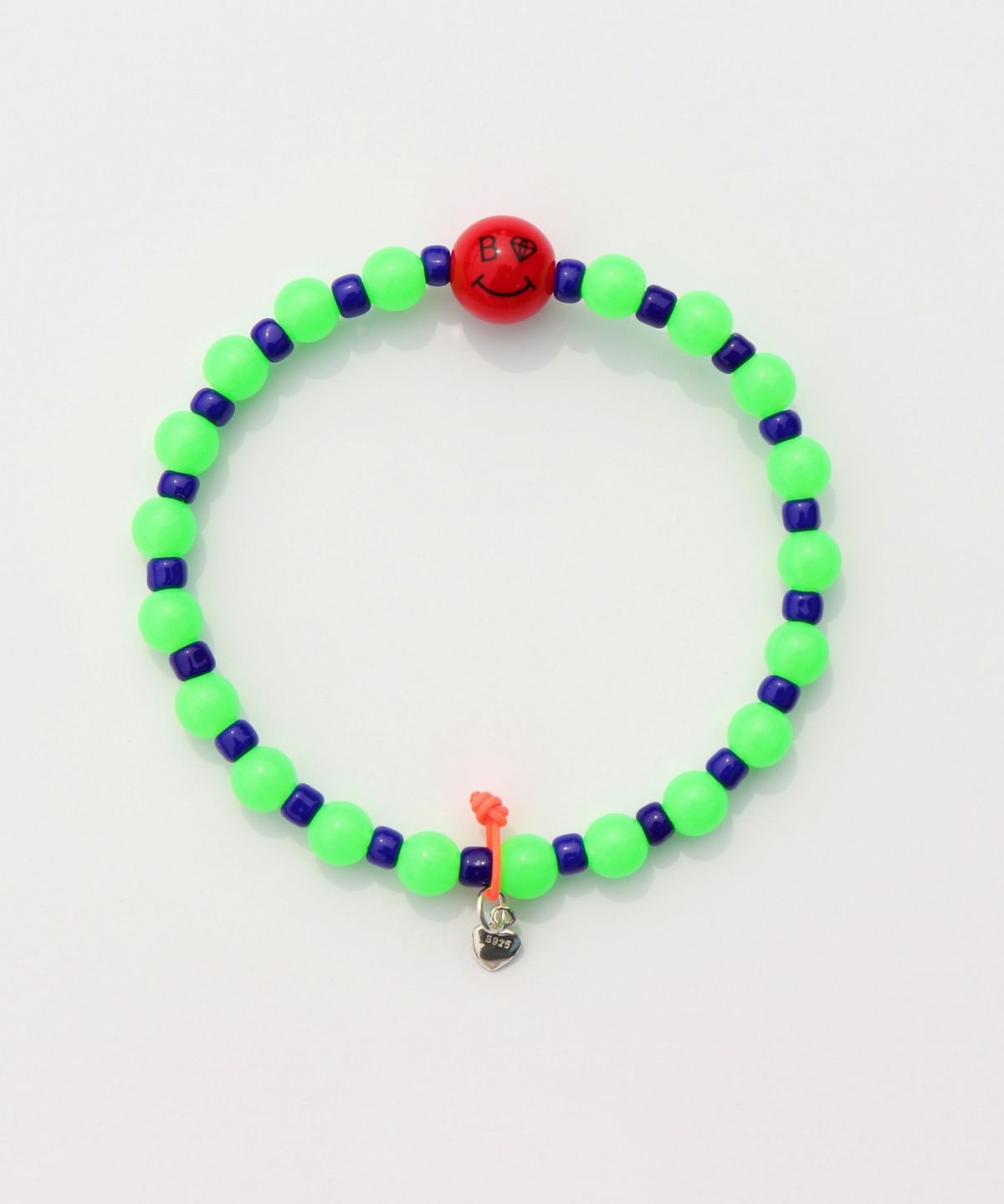 봉보(BONBEAU) Kitsch color face smile ball Bracelet 키치 컬러 스마일 참 아크릴 볼 비즈 팔찌