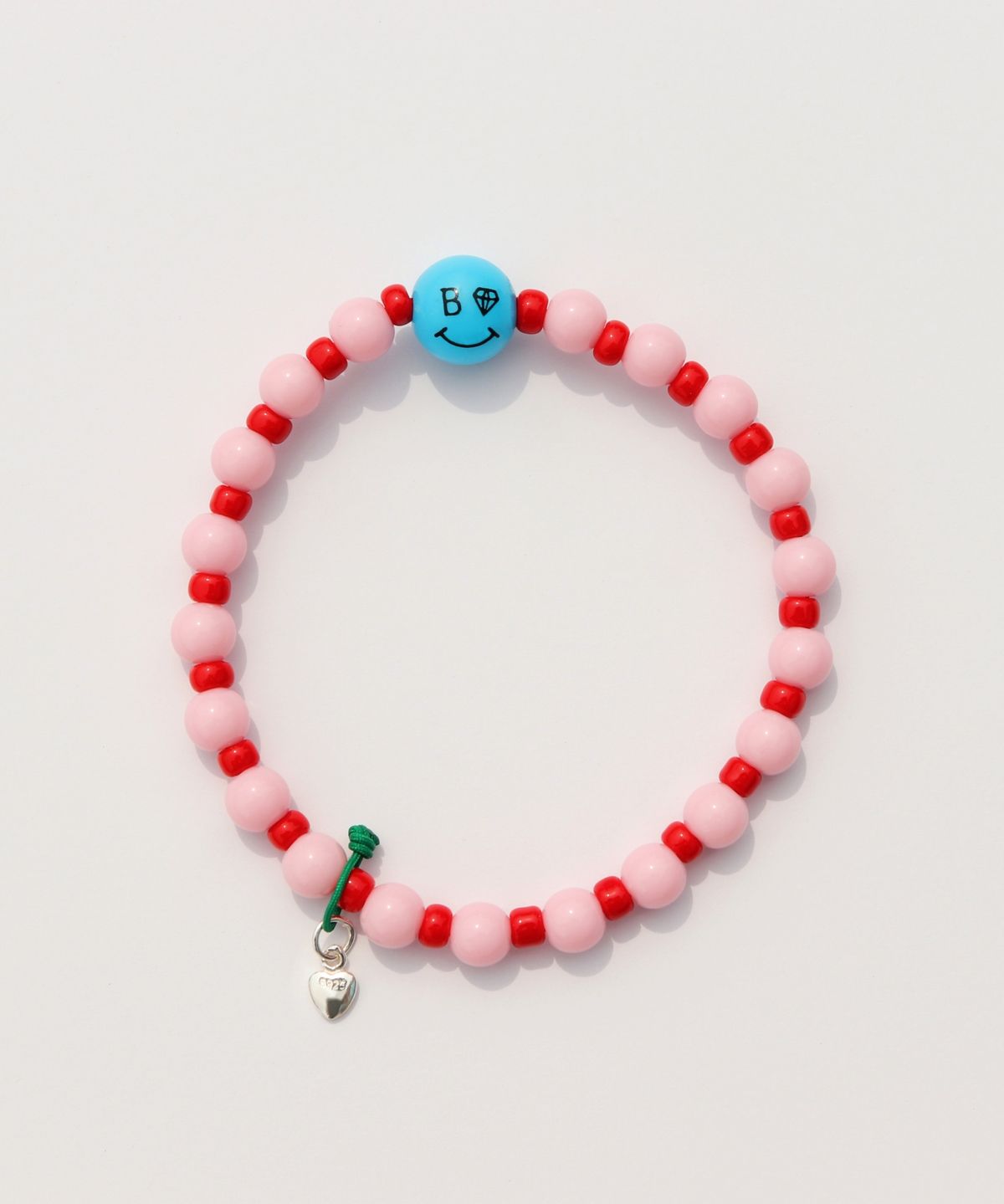 봉보(BONBEAU) Kitsch color face smile ball Bracelet 키치 컬러 스마일 참 아크릴 볼 비즈 팔찌