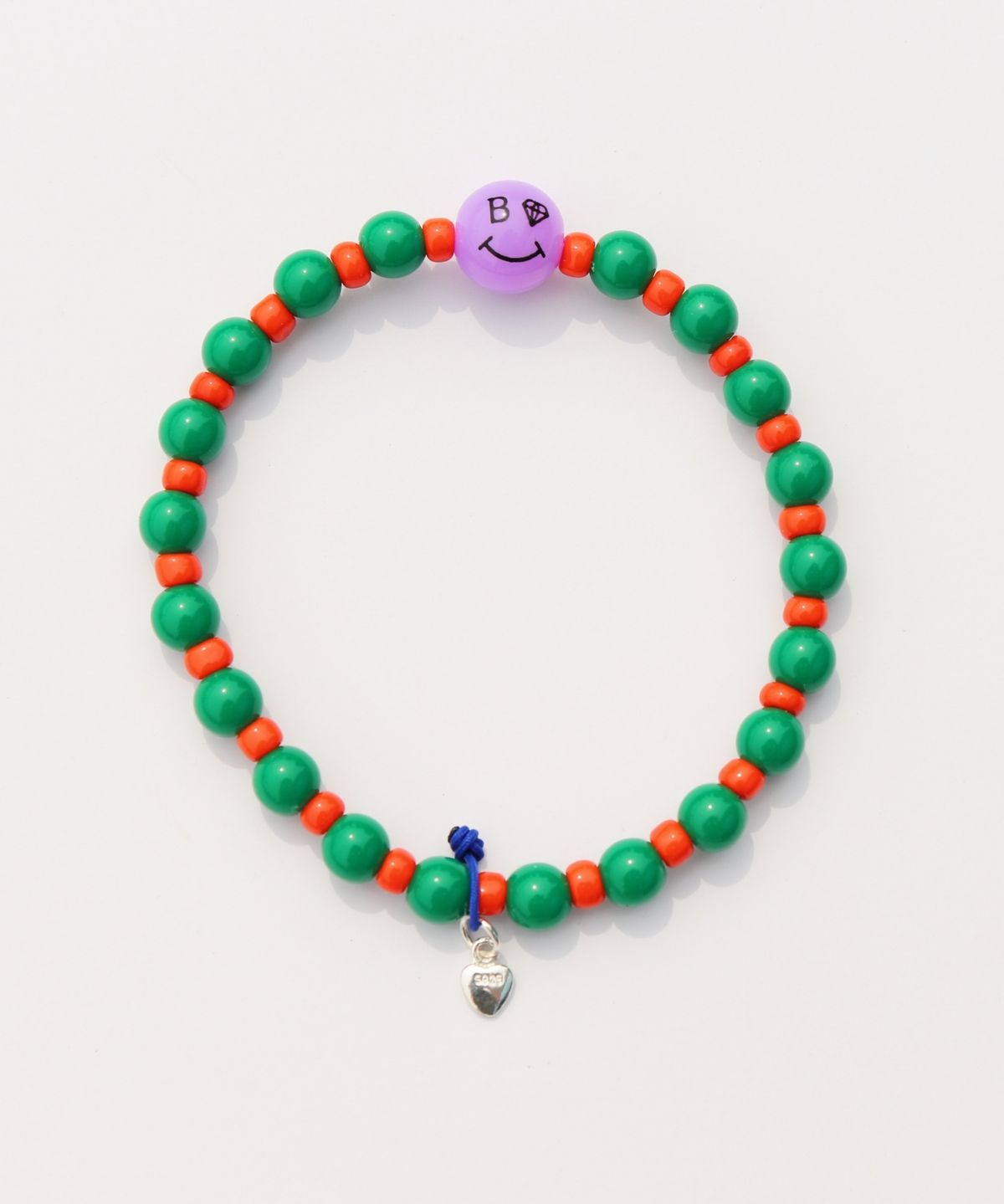 봉보(BONBEAU) Kitsch color face smile ball Bracelet 키치 컬러 스마일 참 아크릴 볼 비즈 팔찌