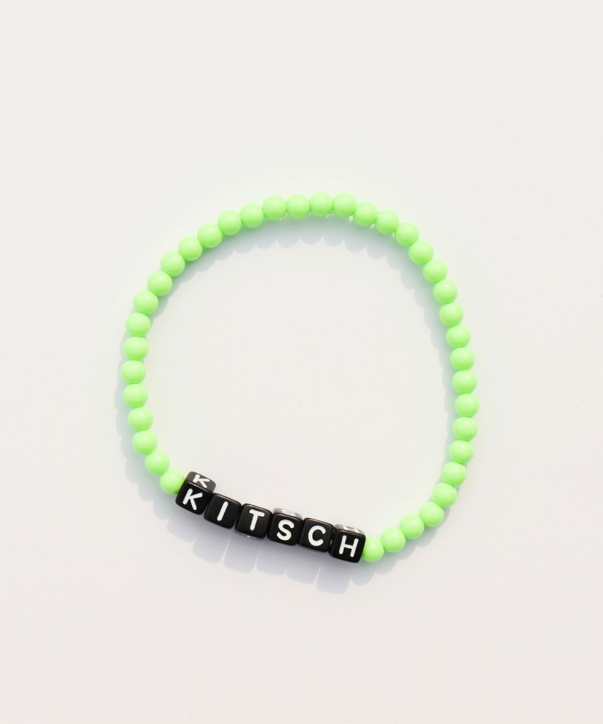 봉보(BONBEAU) Black cube initial color ball Bracelet 봉보 블랙 큐브 이니셜 컬러 볼 비즈 팔찌