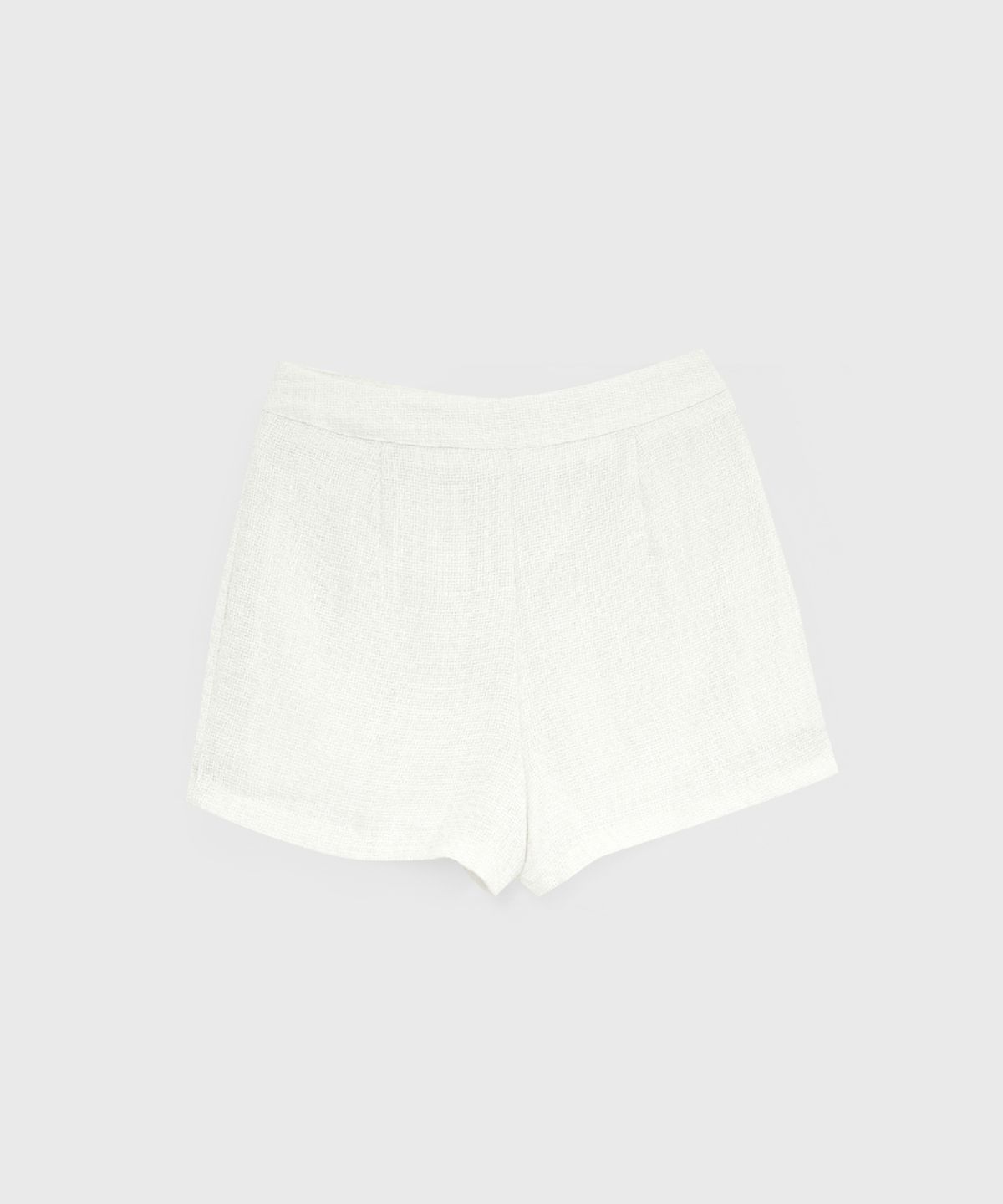 320쇼룸(320SHOWROOM) Tape Trimming Tweed Shorts Cream