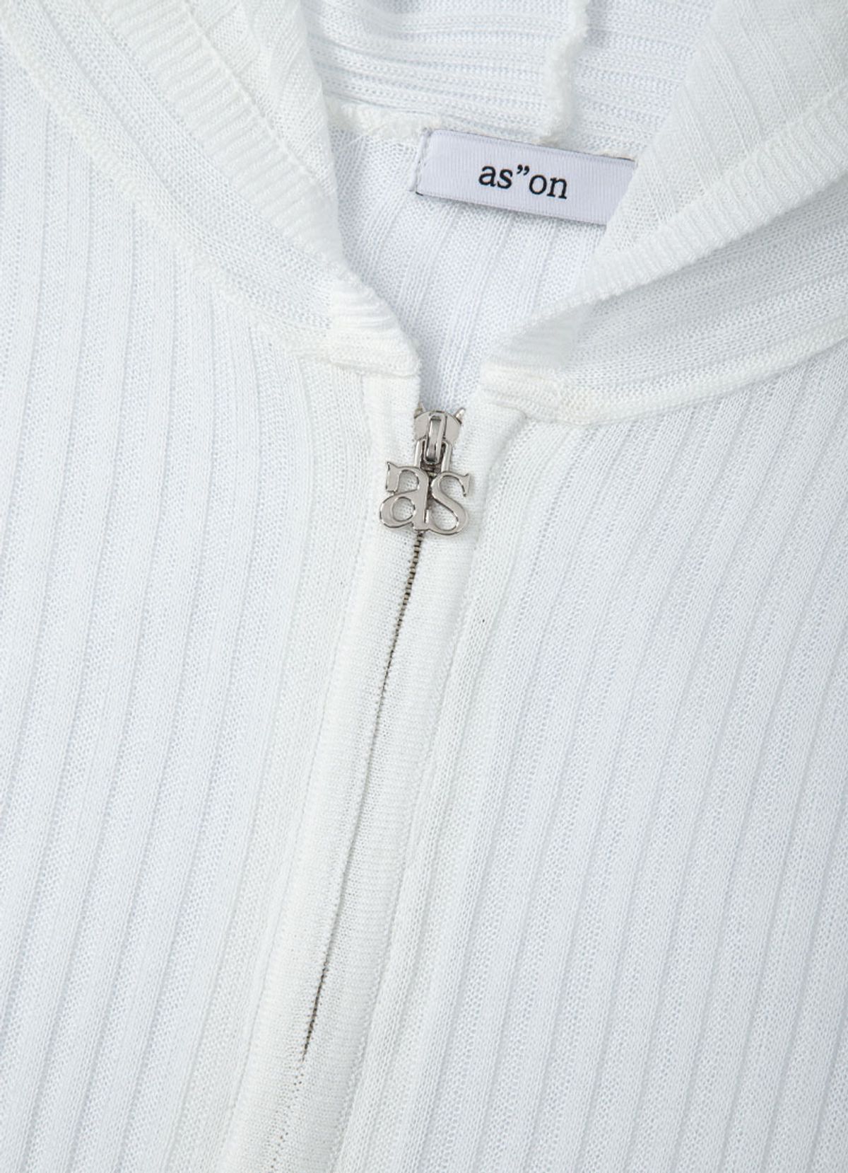 애즈온(ASON) NADIA SUMMER KNIT ZIP-UP / WHITE