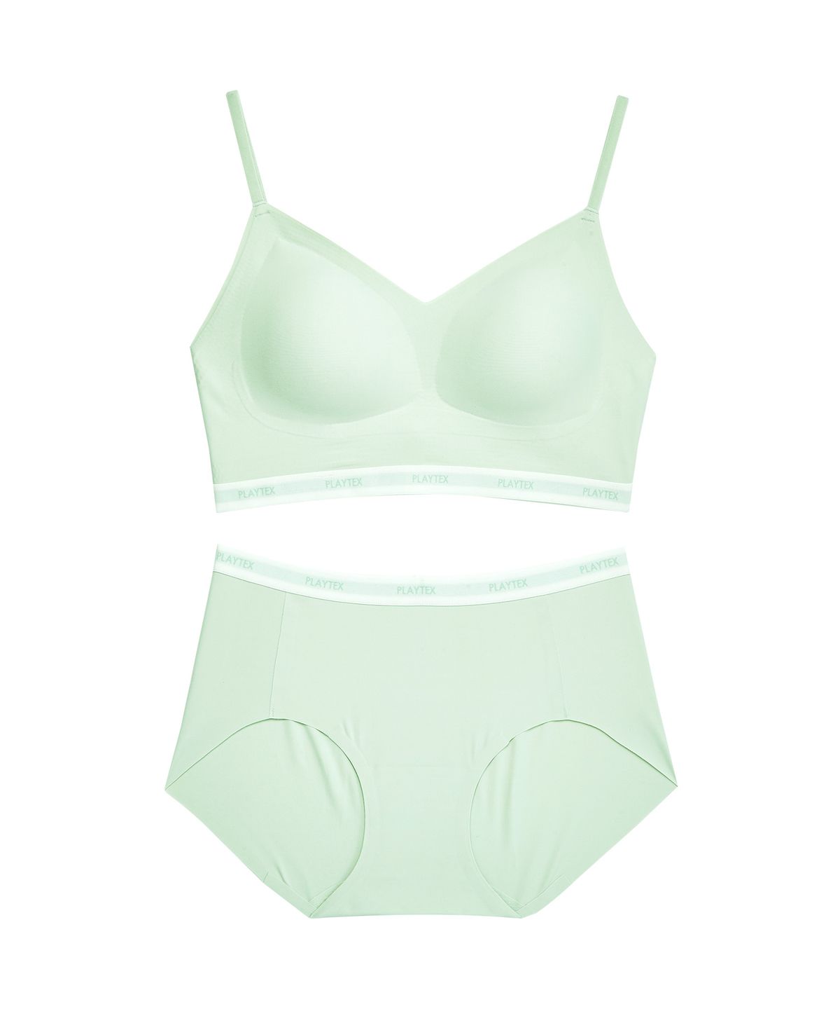 플레이텍스(PLAYTEX) 노와이어 퓨징 크롭탑 팬티 세트