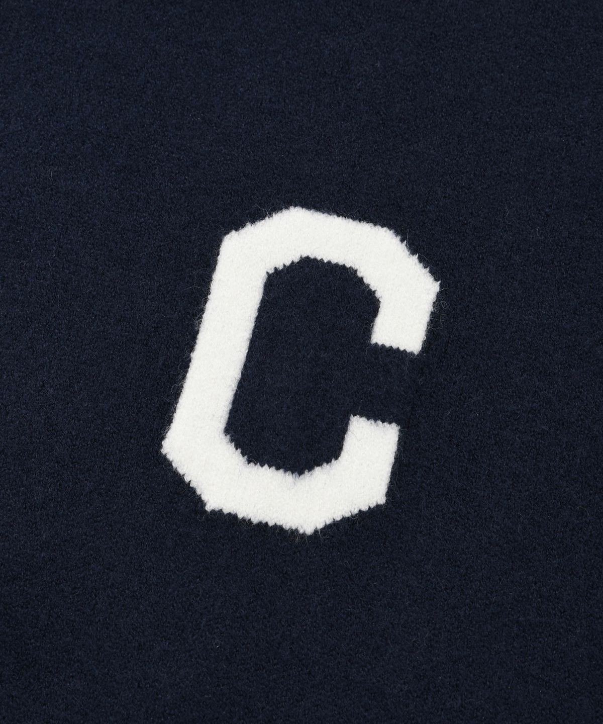 커버낫 우먼(COVERNAT WOMAN) 우먼 크롭 C 로고 터틀넥 니트 Navy