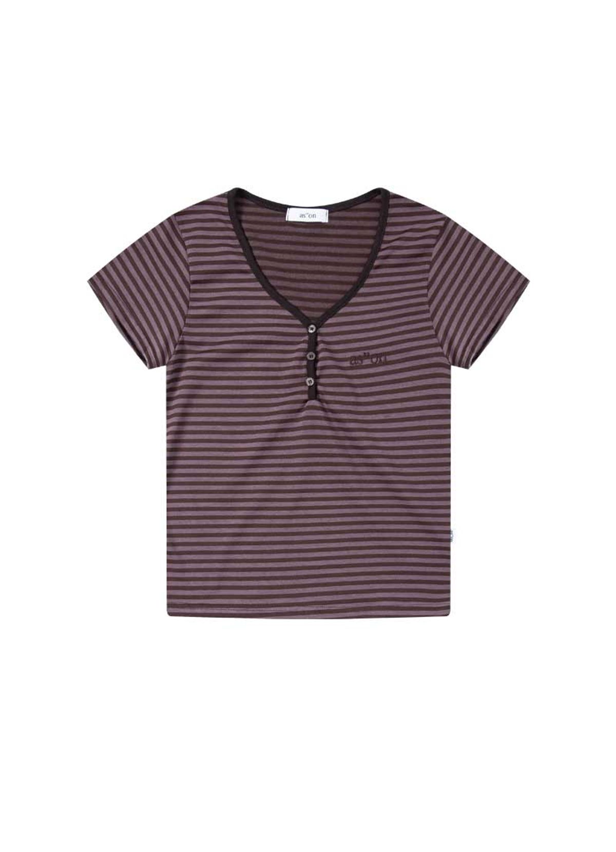 애즈온(ASON) CANDY STRIPE T / PURPLE