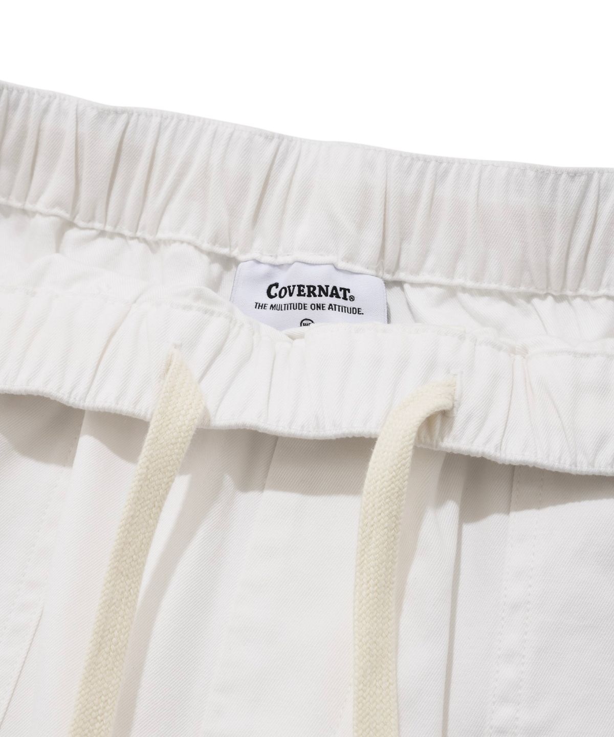 커버낫 우먼(COVERNAT WOMAN) 우먼 이지 밴딩 코튼 팬츠 White