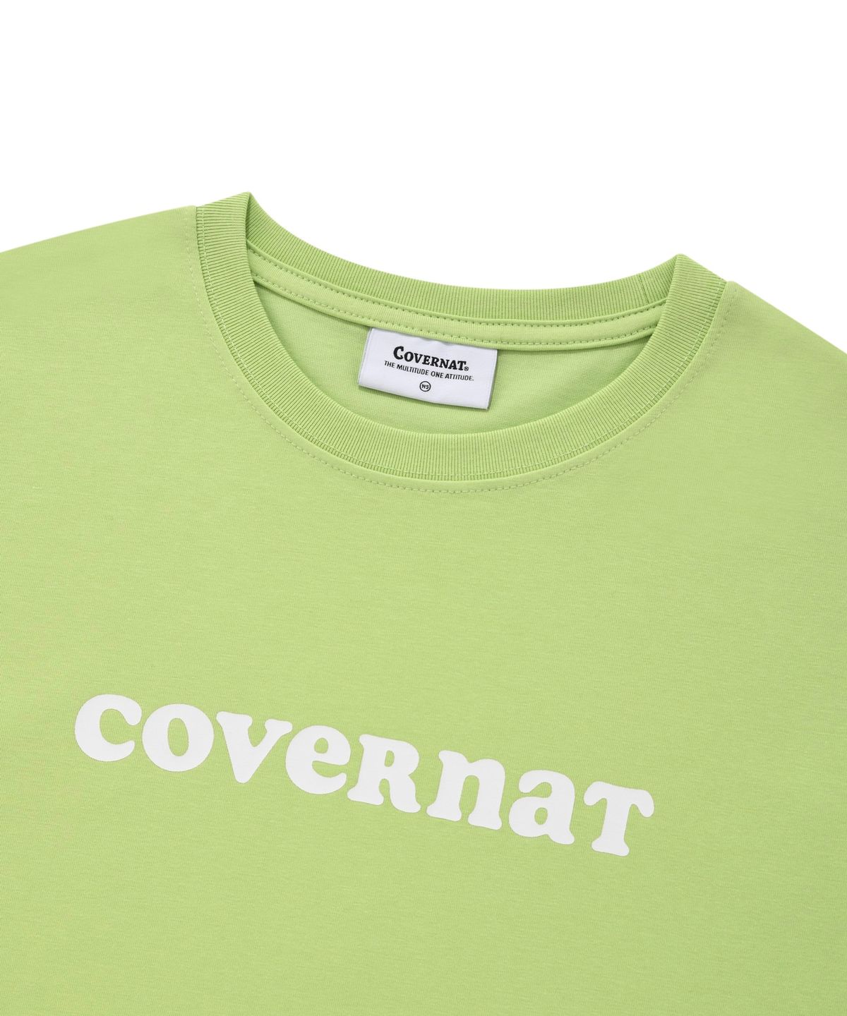 커버낫 우먼(COVERNAT WOMAN) 우먼 쿠퍼 로고 티셔츠 Lime