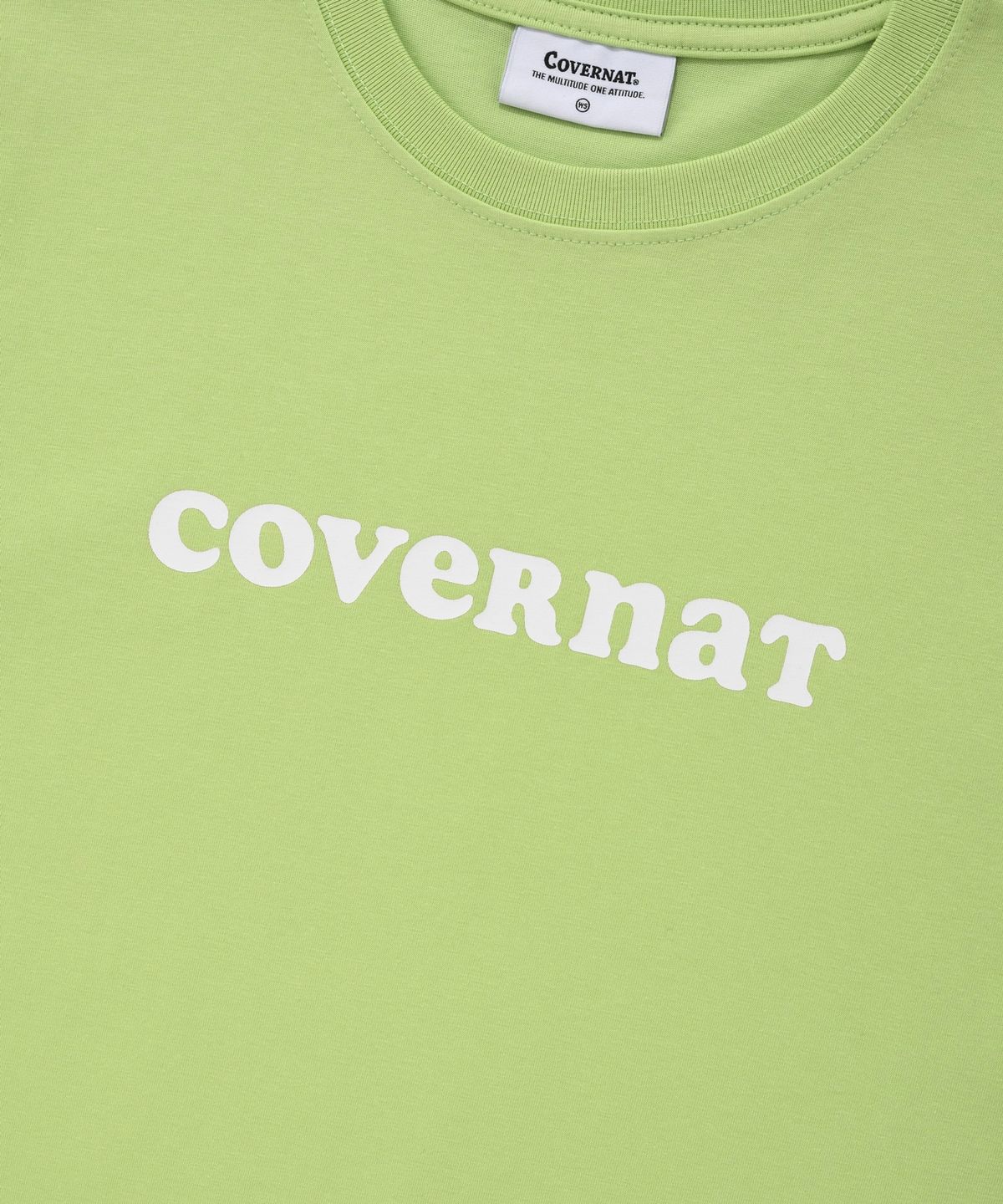 커버낫 우먼(COVERNAT WOMAN) 우먼 쿠퍼 로고 티셔츠 Lime