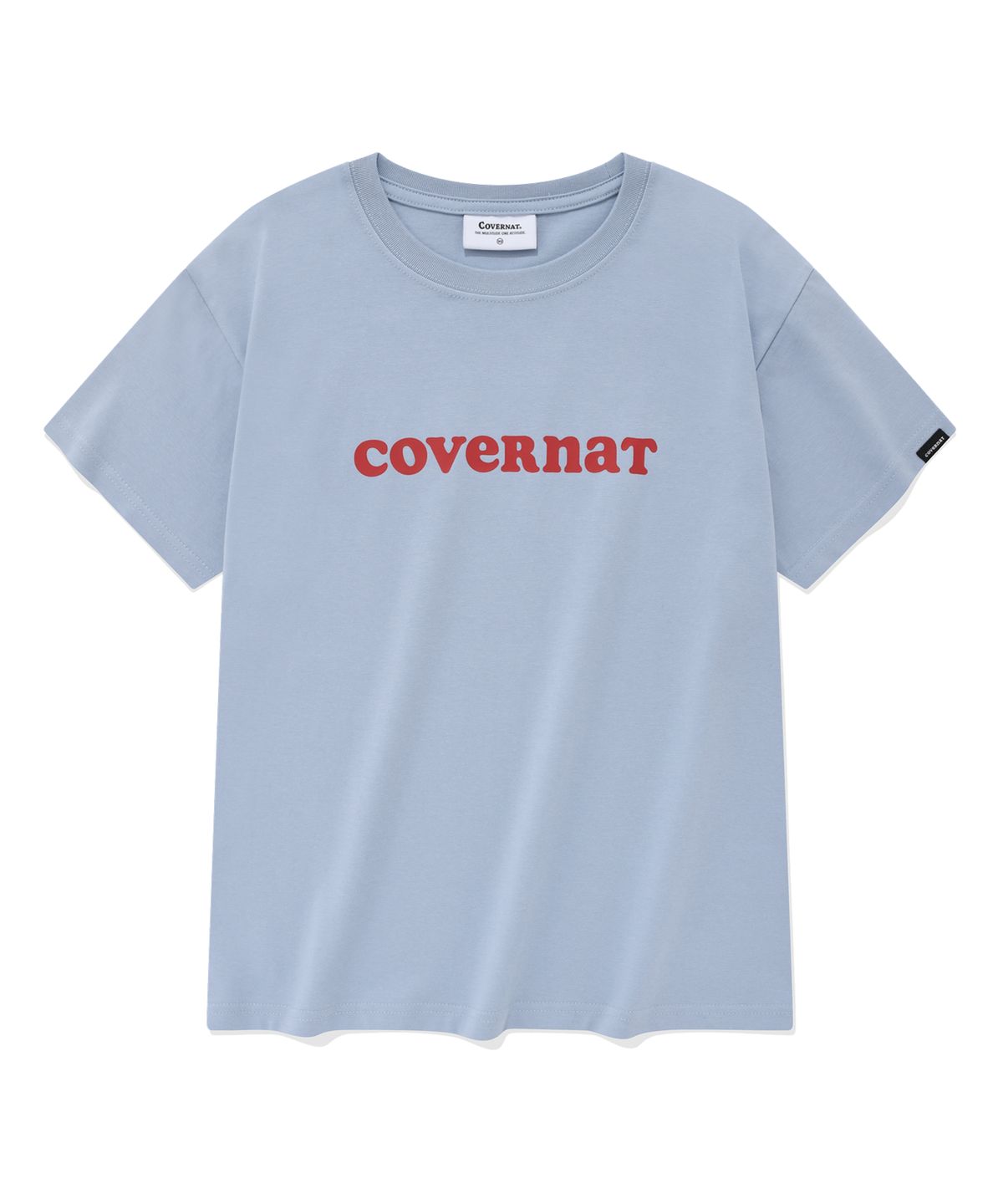 커버낫 우먼(COVERNAT WOMAN) 우먼 쿠퍼 로고 티셔츠 Blue
