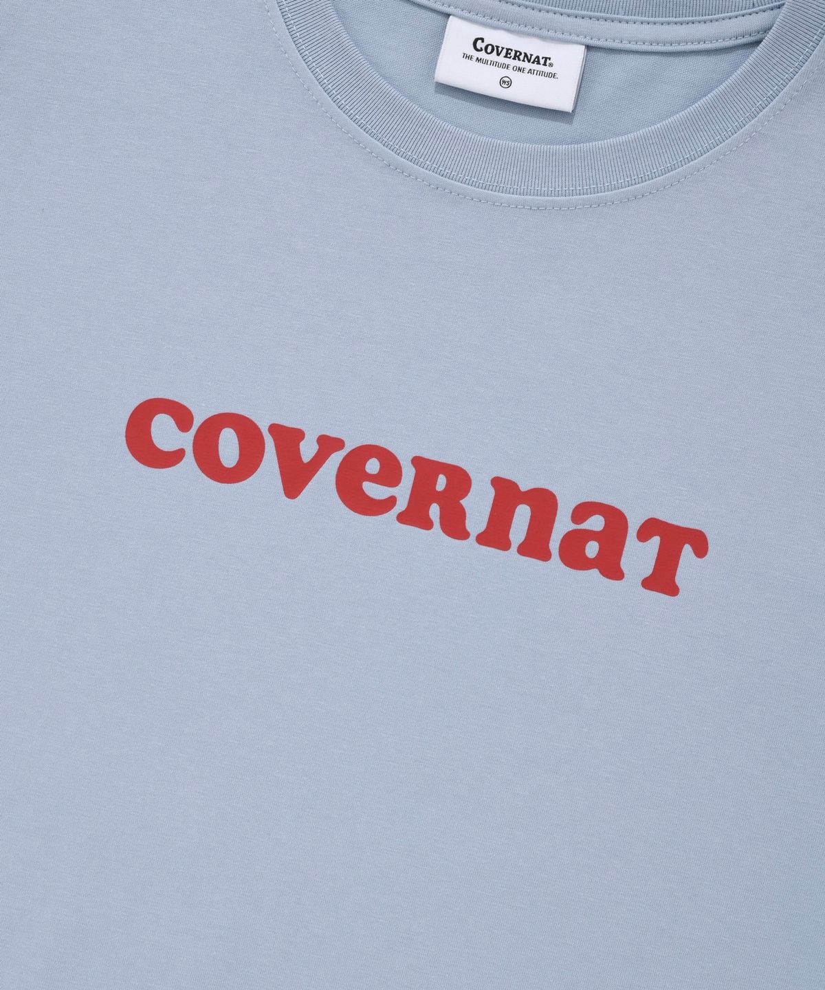커버낫 우먼(COVERNAT WOMAN) 우먼 쿠퍼 로고 티셔츠 Blue