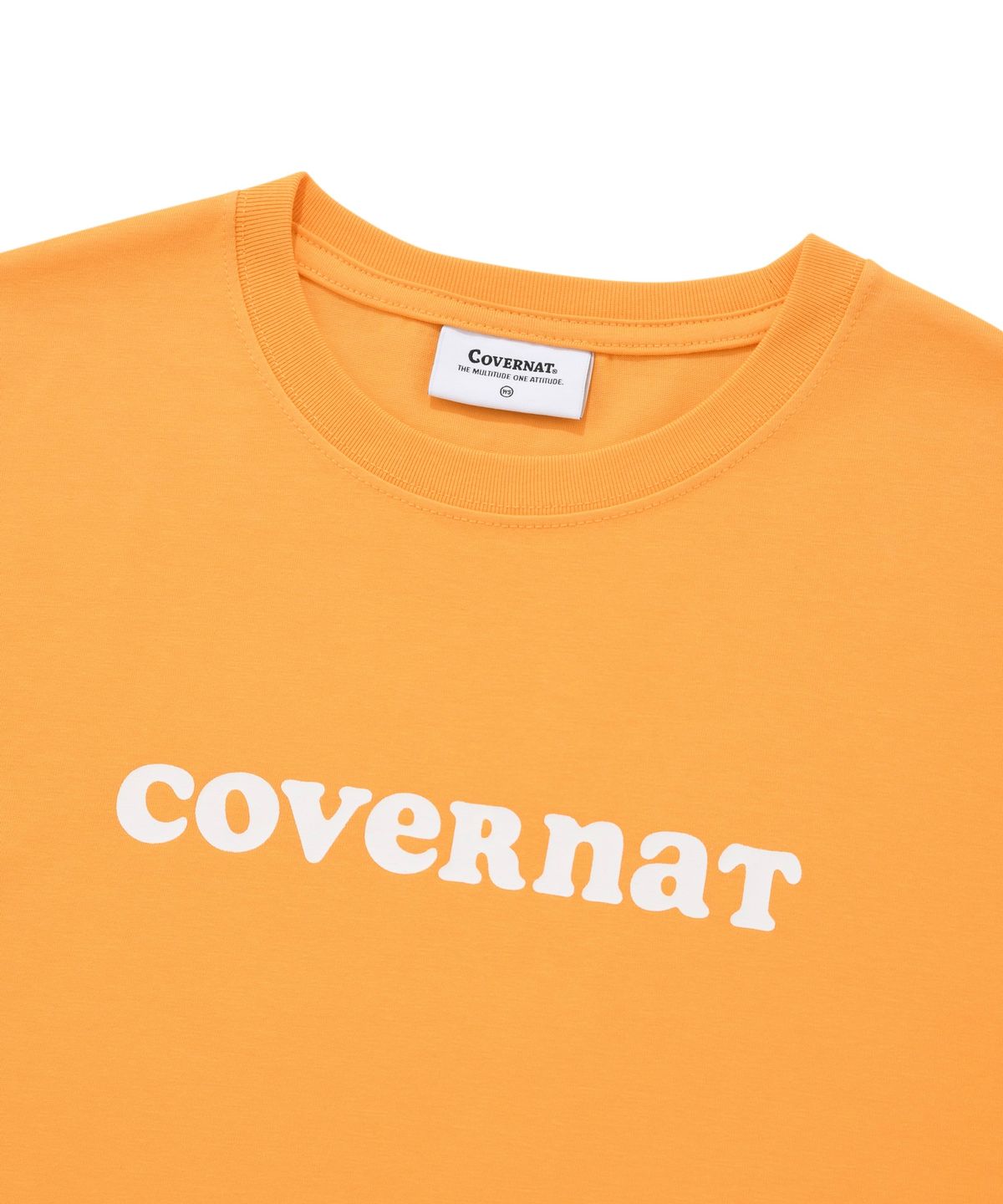 커버낫 우먼(COVERNAT WOMAN) 우먼 쿠퍼 로고 티셔츠 Orange