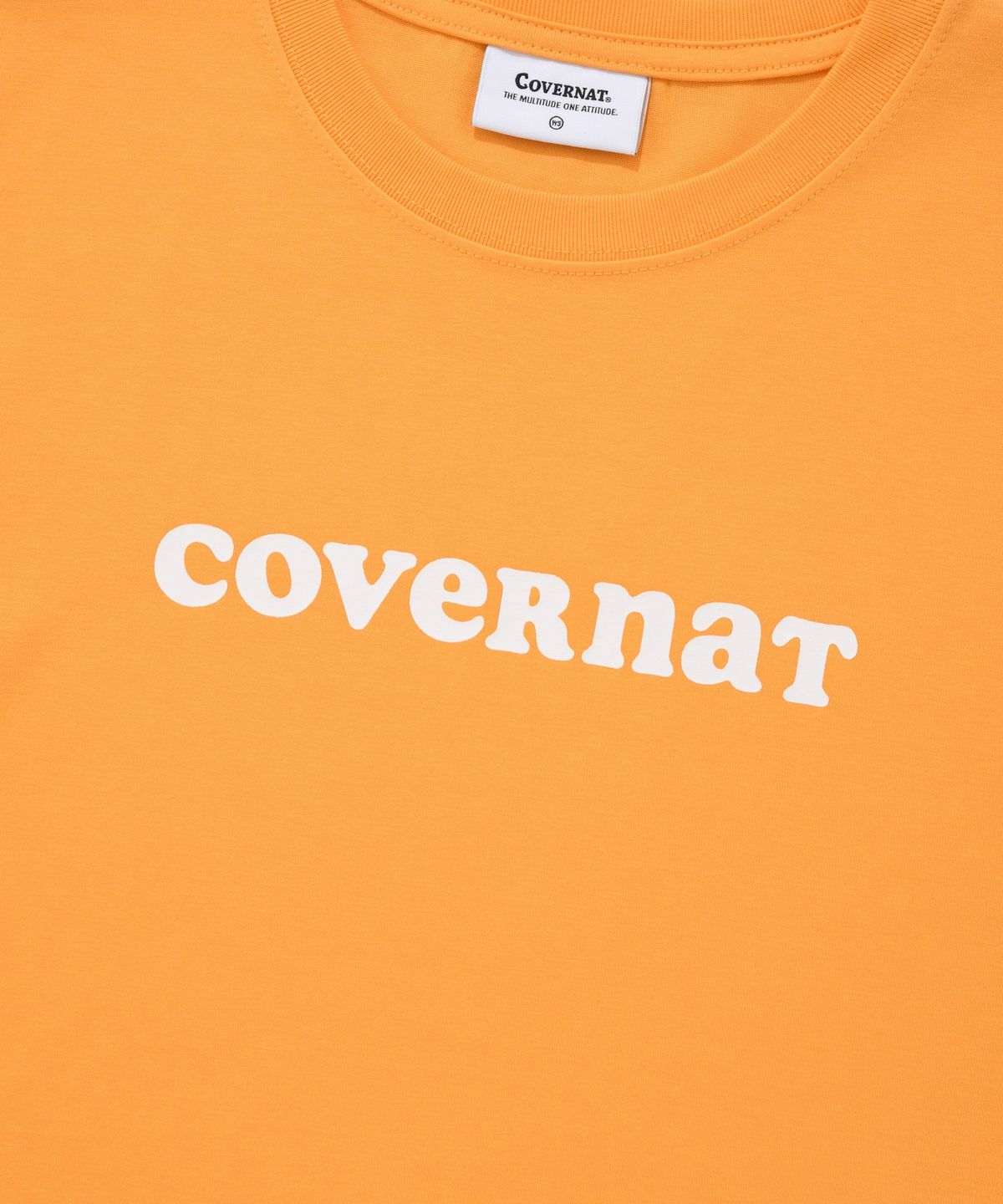 커버낫 우먼(COVERNAT WOMAN) 우먼 쿠퍼 로고 티셔츠 Orange
