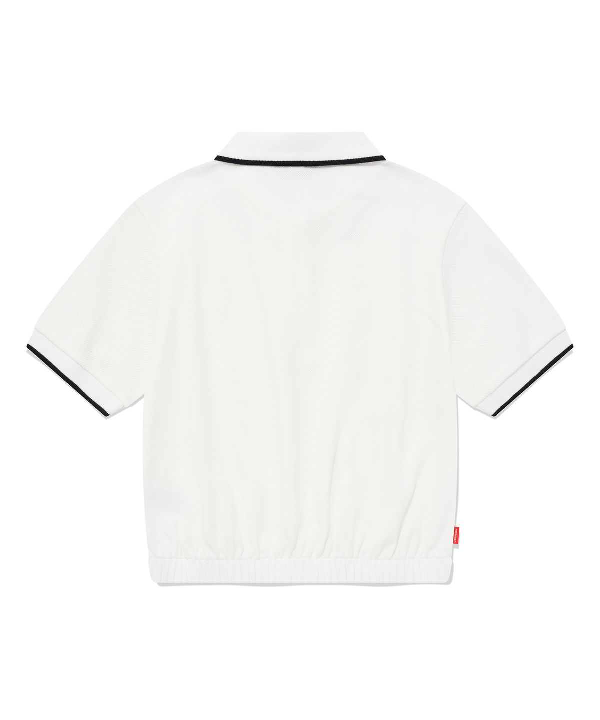 커버낫 우먼(COVERNAT WOMAN) 우먼 쿨피케 카라 티셔츠 White