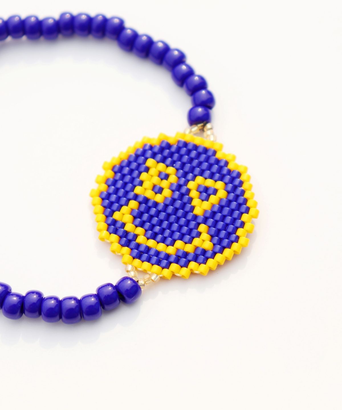 봉보(BONBEAU) Delika smile charm banding Bracelet 델리카 비즈 스마일 참 밴딩 팔찌