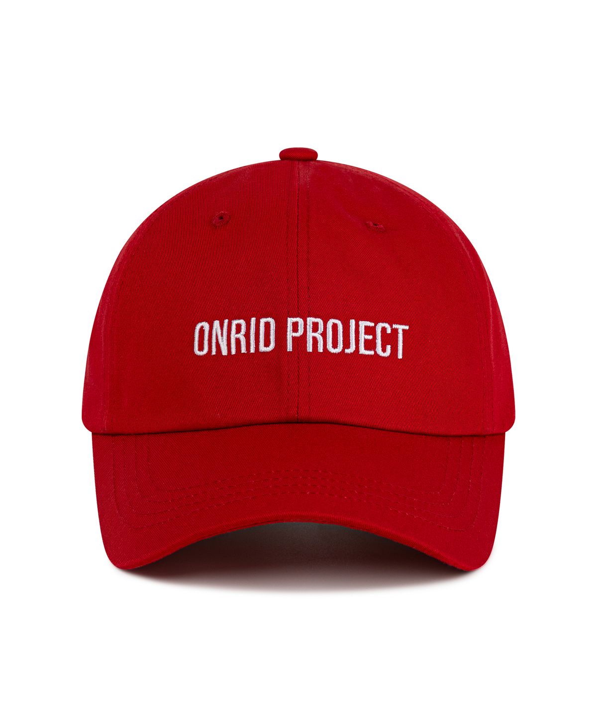 온리드프로젝트(ONRIDPROJECT) 에센셜 로고 볼캡 - 레드