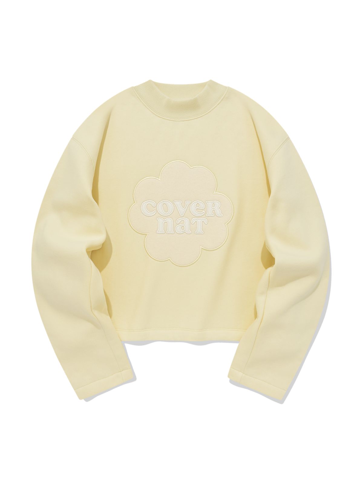 커버낫 우먼(COVERNAT WOMAN) 우먼 클로버하트 모크넥 스트링 맨투맨 Butter