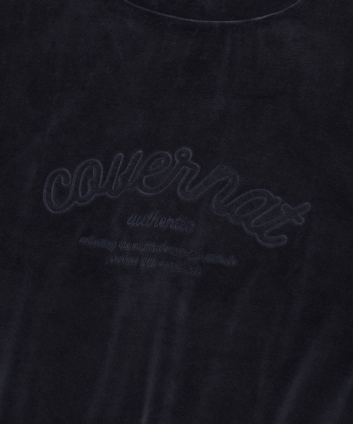 커버낫 우먼(COVERNAT WOMAN) 우먼 벨로아 집업 자켓 Navy