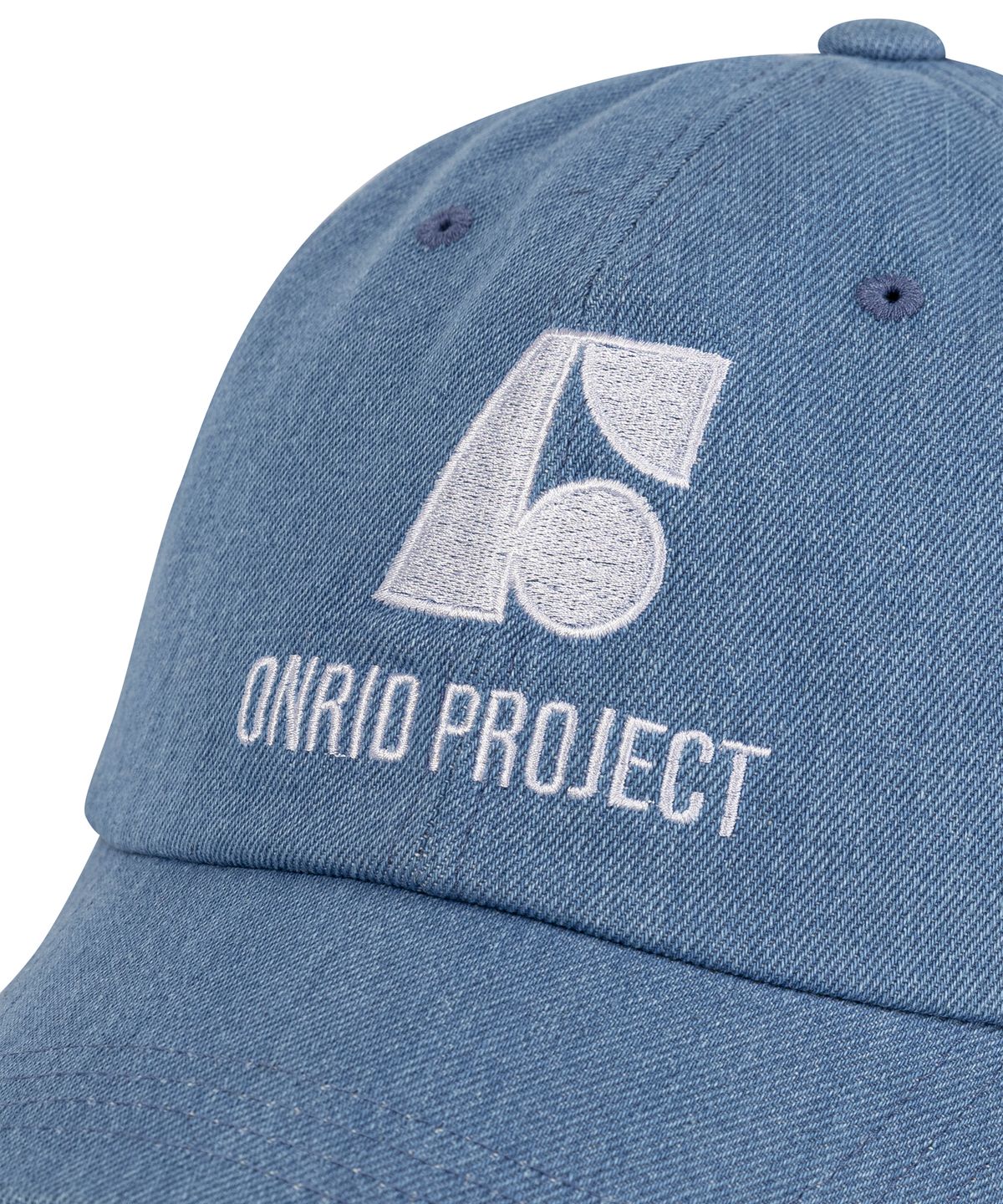 온리드프로젝트(ONRIDPROJECT) 데님 심볼 볼캡 - 라이트 블루