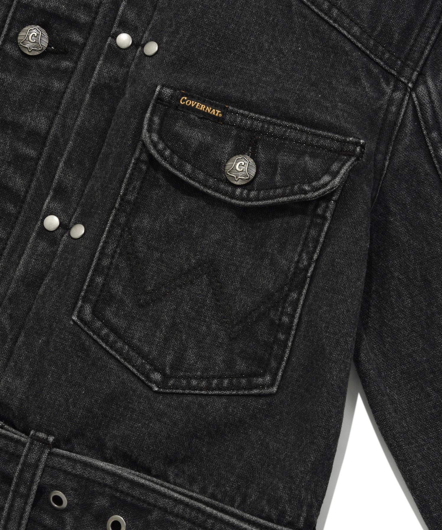 ★関税込★COVERNAT★WOMENS ORIGINAL DENIM CROP BELTED JACKET ☆関税込☆COVERNAT☆WOMENS ORIGINAL DENIM CROP BELTED JACKET