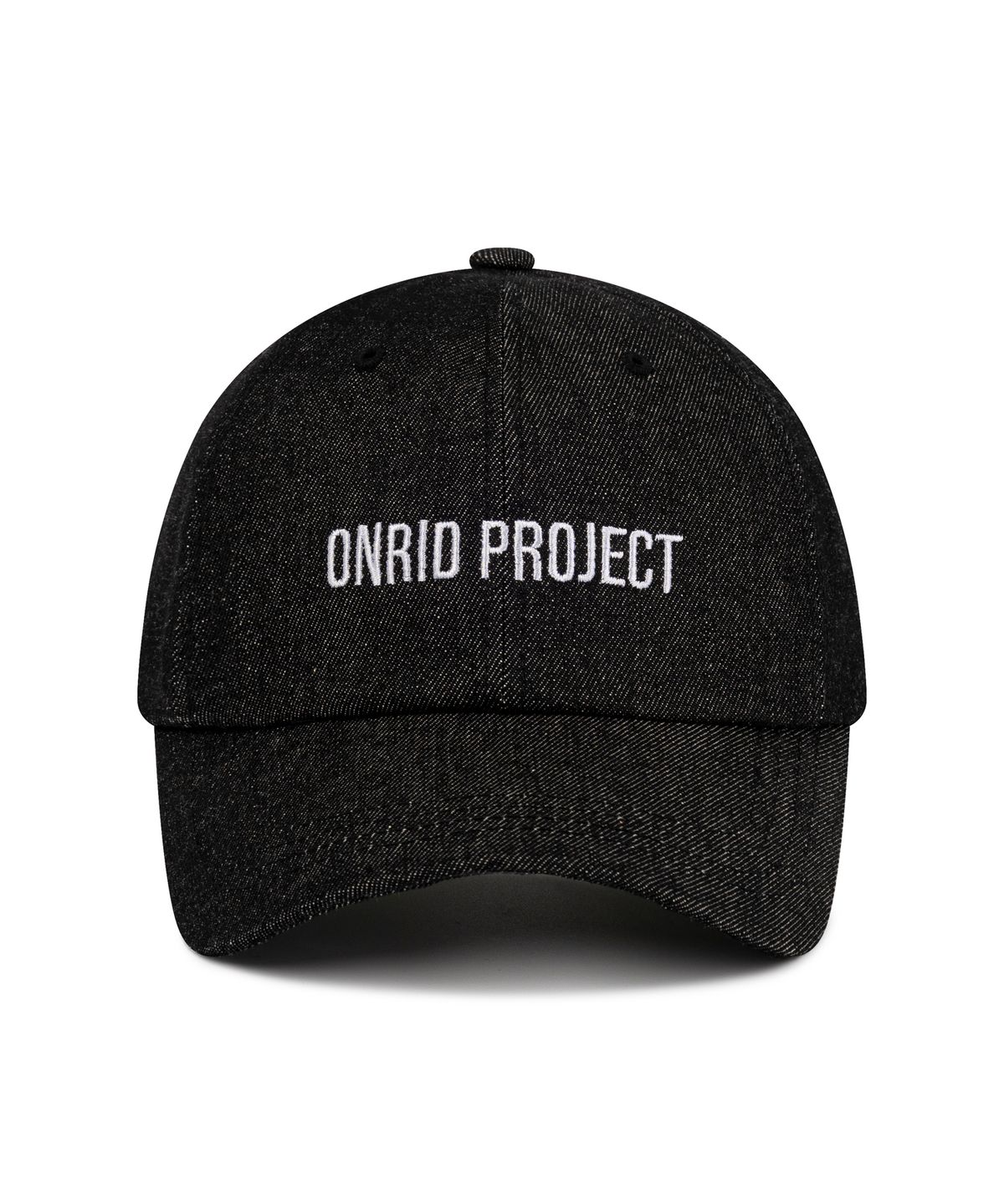 온리드프로젝트(ONRIDPROJECT) 데님 로고 볼캡 - 블랙