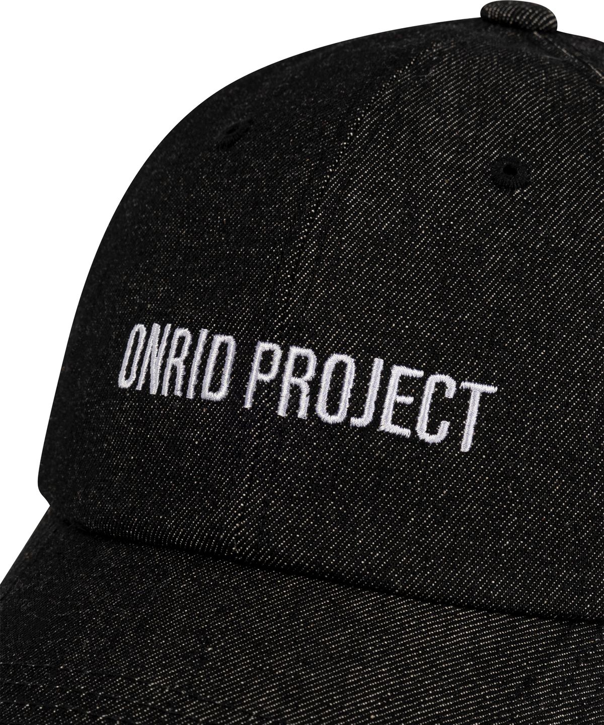 온리드프로젝트(ONRIDPROJECT) 데님 로고 볼캡 - 블랙