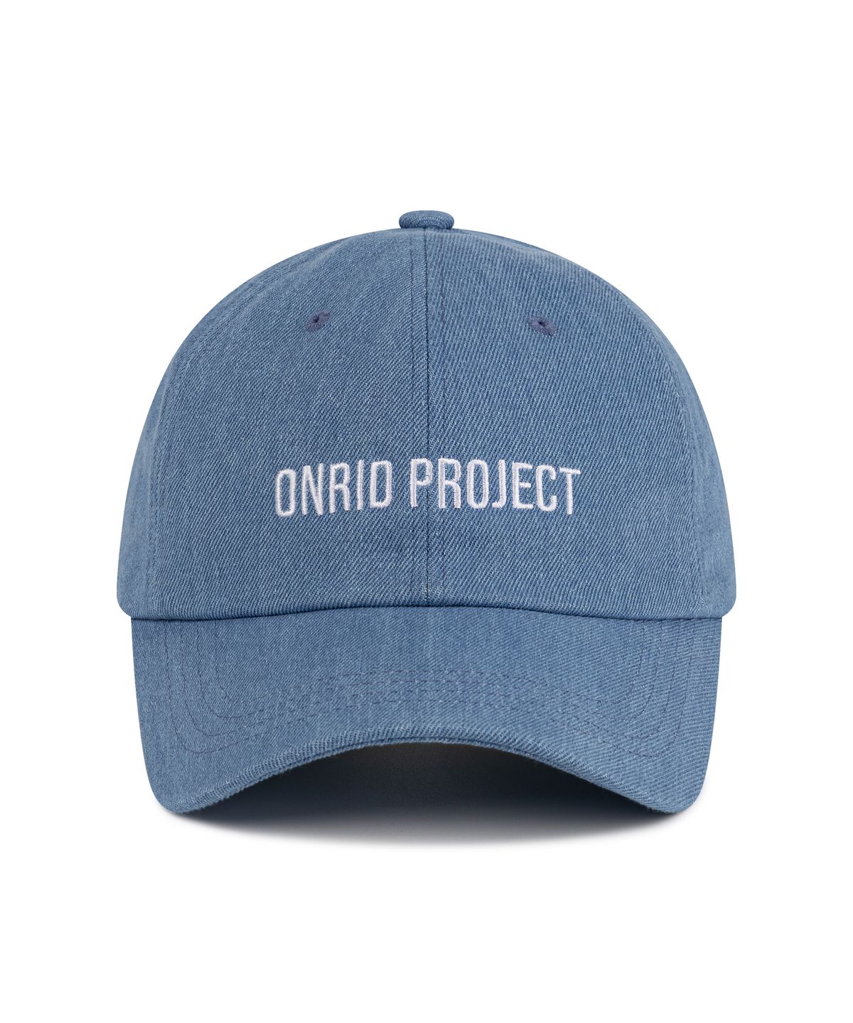 온리드프로젝트(ONRIDPROJECT) 데님 로고 볼캡 - 라이트 블루