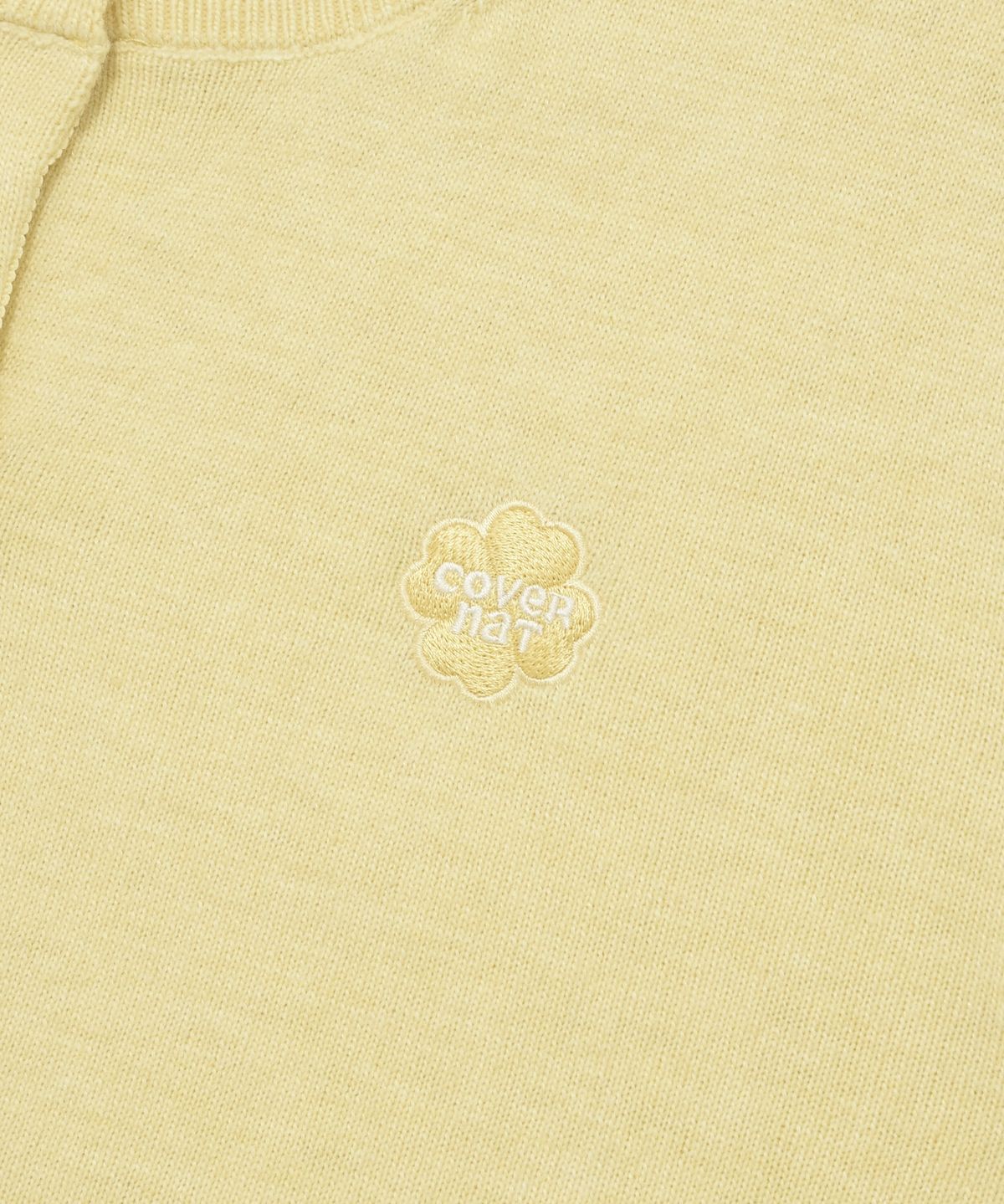 커버낫 우먼(COVERNAT WOMAN) 우먼 클로버하트 니트 가디건 Yellow