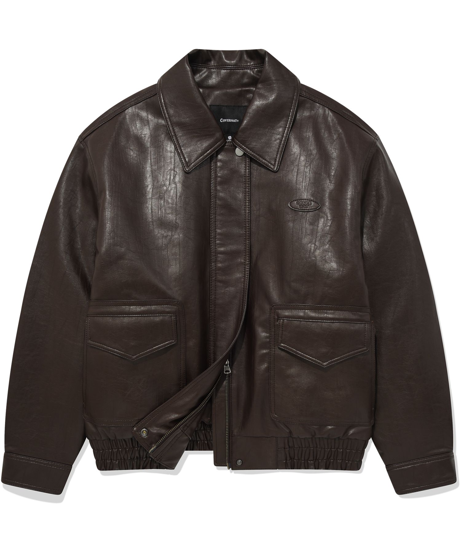 レザージャケット・コート COVERNAT Women's Leather Bomber Jacket Brown CO2303JK62BR MUSINSA | COVERNAT WOMAN Women's Leather Bomber Jacket Brown