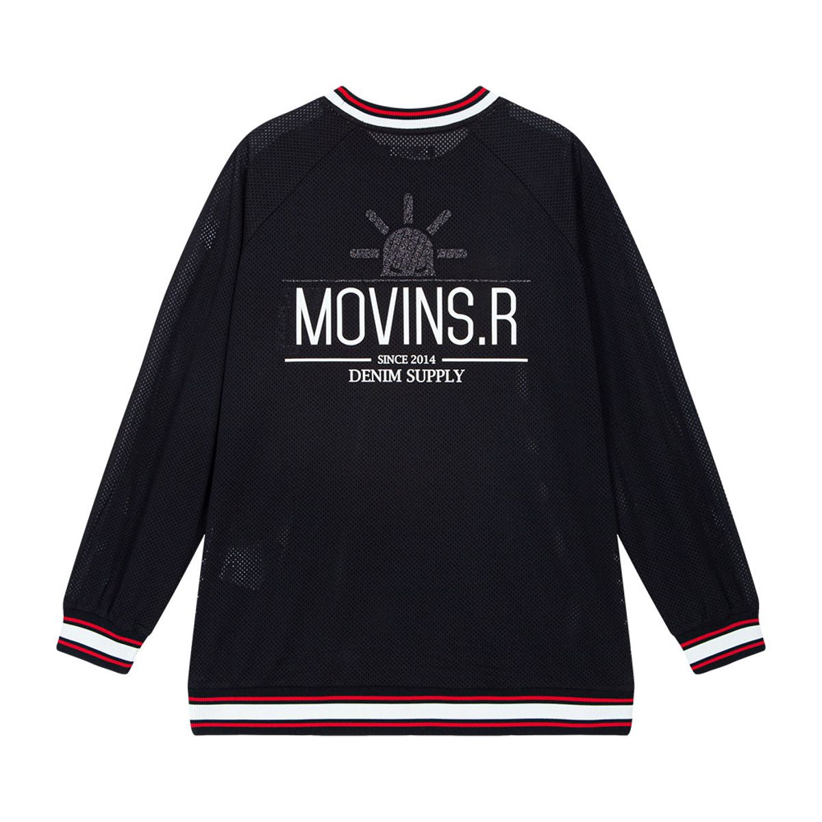 모빈스알(MOVINS.R) PENNA AZUR CLASSIC MESH TOP BLACK