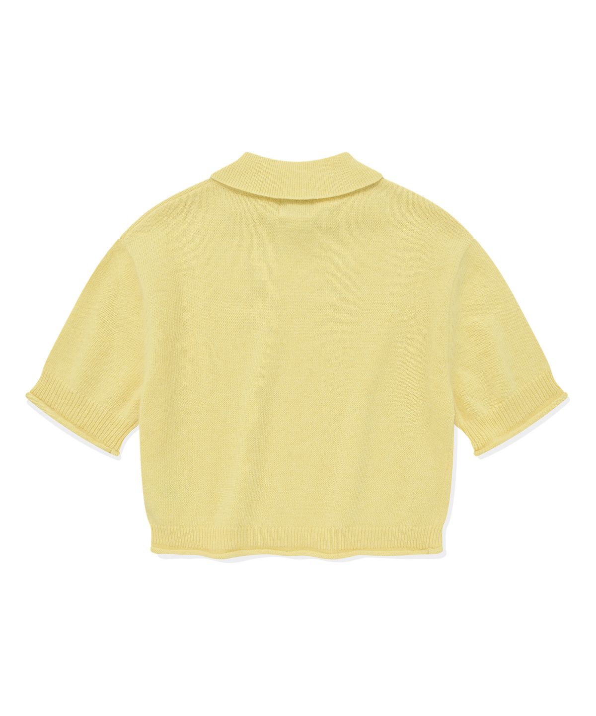 커버낫 우먼(COVERNAT WOMAN) 우먼 카라 앙고라 하프 니트 Yellow