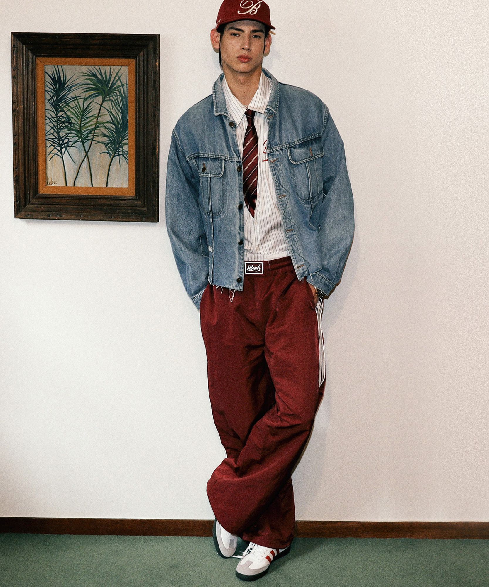 MUSINSA | BADBLOOD Billy SS Track Pants - Red