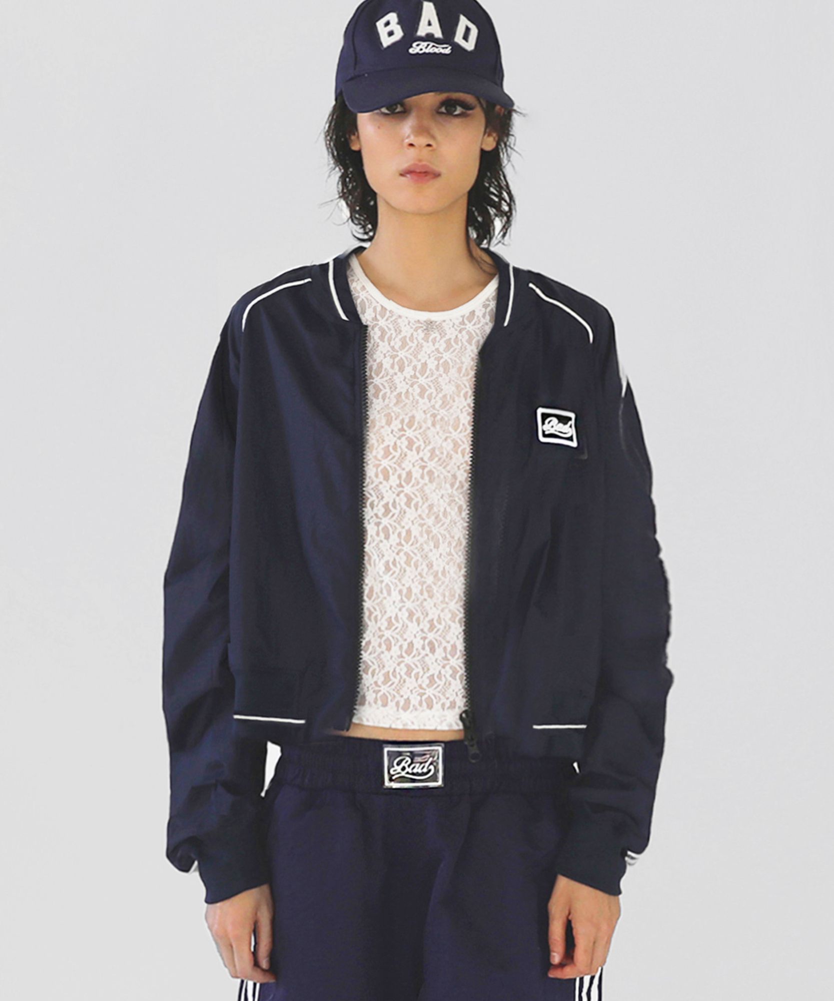 【BADBLOOD】Billy Old Effect Leather Track Jacket - Brown MUSINSA | BADBLOOD Billy SS Track Jacket - Navy