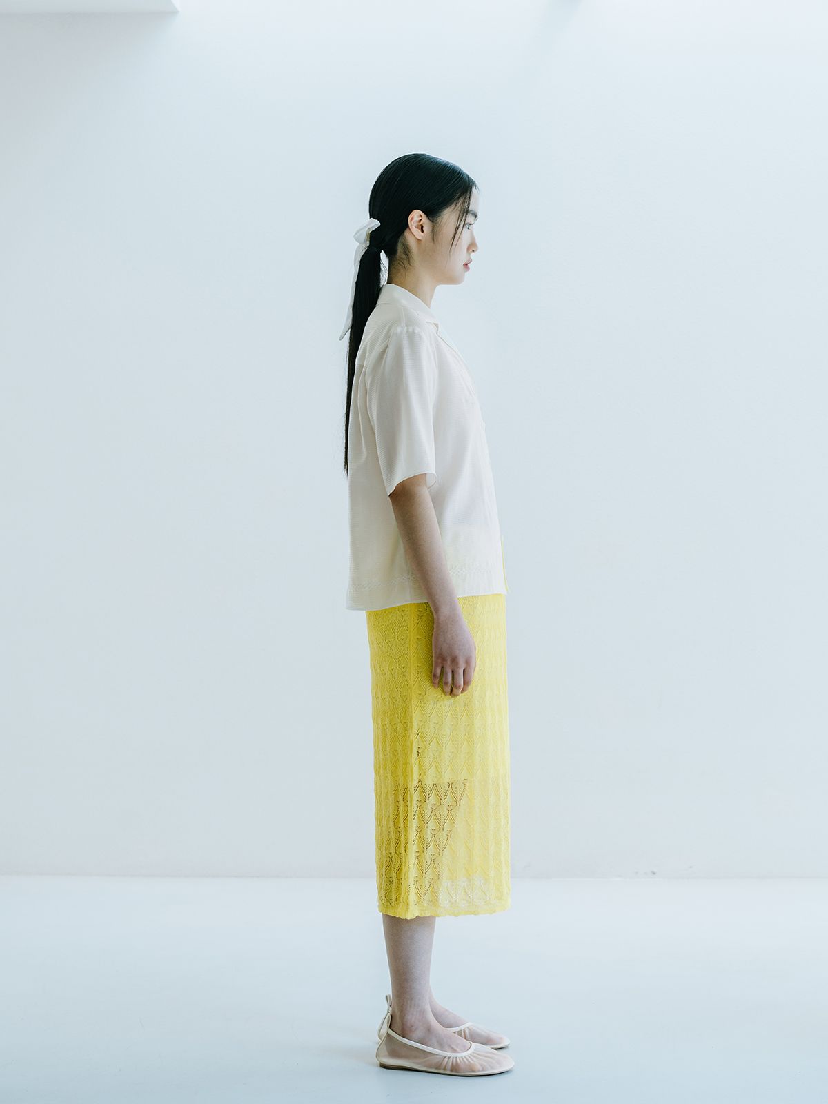 리플레인(REPLAIN) VISCOSE BLENDED LACE LAYERED SKIRT
