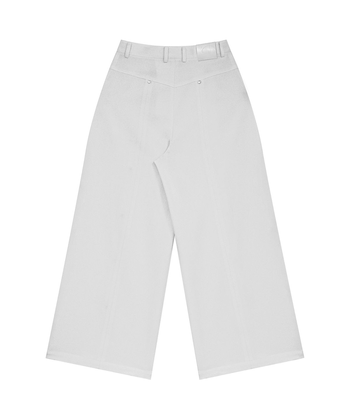 트리밍버드(TREEMINGBIRD) Rivet Slit Trouser [ White ]