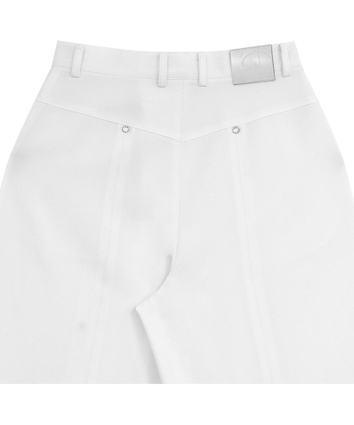 트리밍버드(TREEMINGBIRD) Rivet Slit Trouser [ White ]