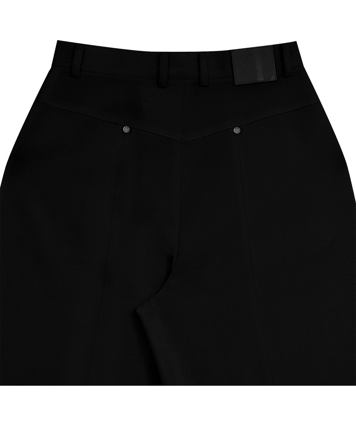 트리밍버드(TREEMINGBIRD) Rivet Slit Trouser [ Black ]