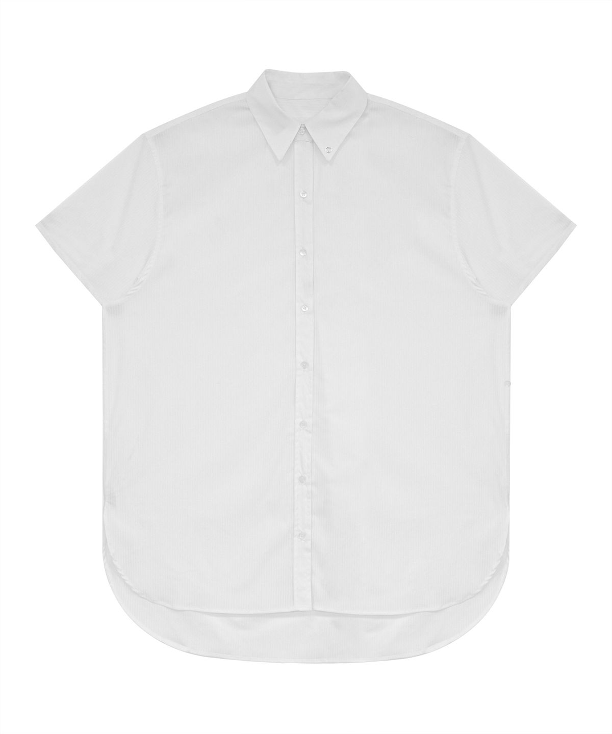 트리밍버드(TREEMINGBIRD) Daddy Fit Half Shirts [ White ]