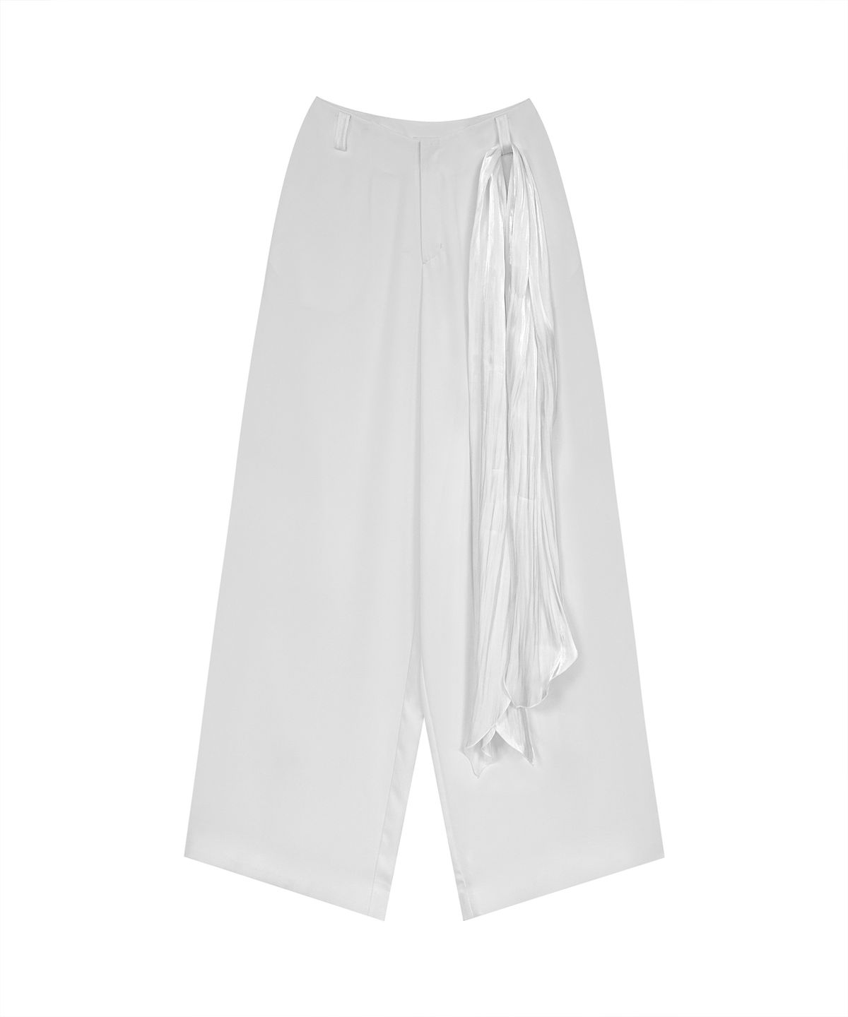 트리밍버드(TREEMINGBIRD) Scarf Wrapped Pants [ White ]
