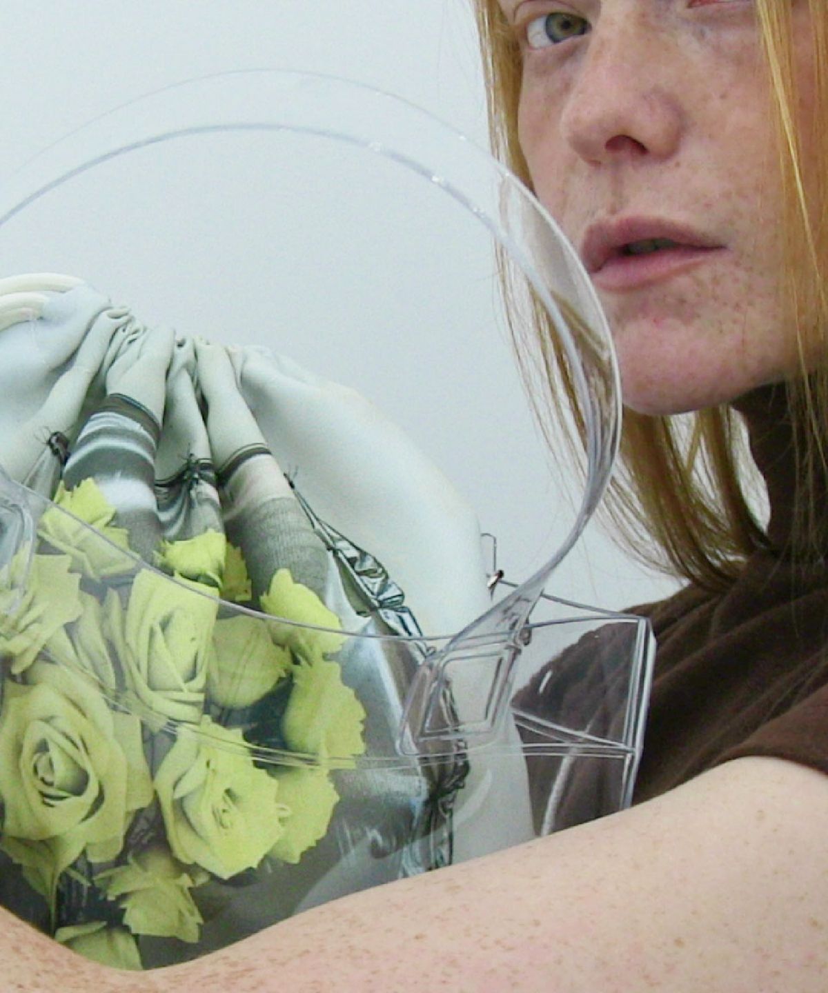 필인더블랭크(FILLINTHEBLANK) Clear AI Bag (peep)(flowers)