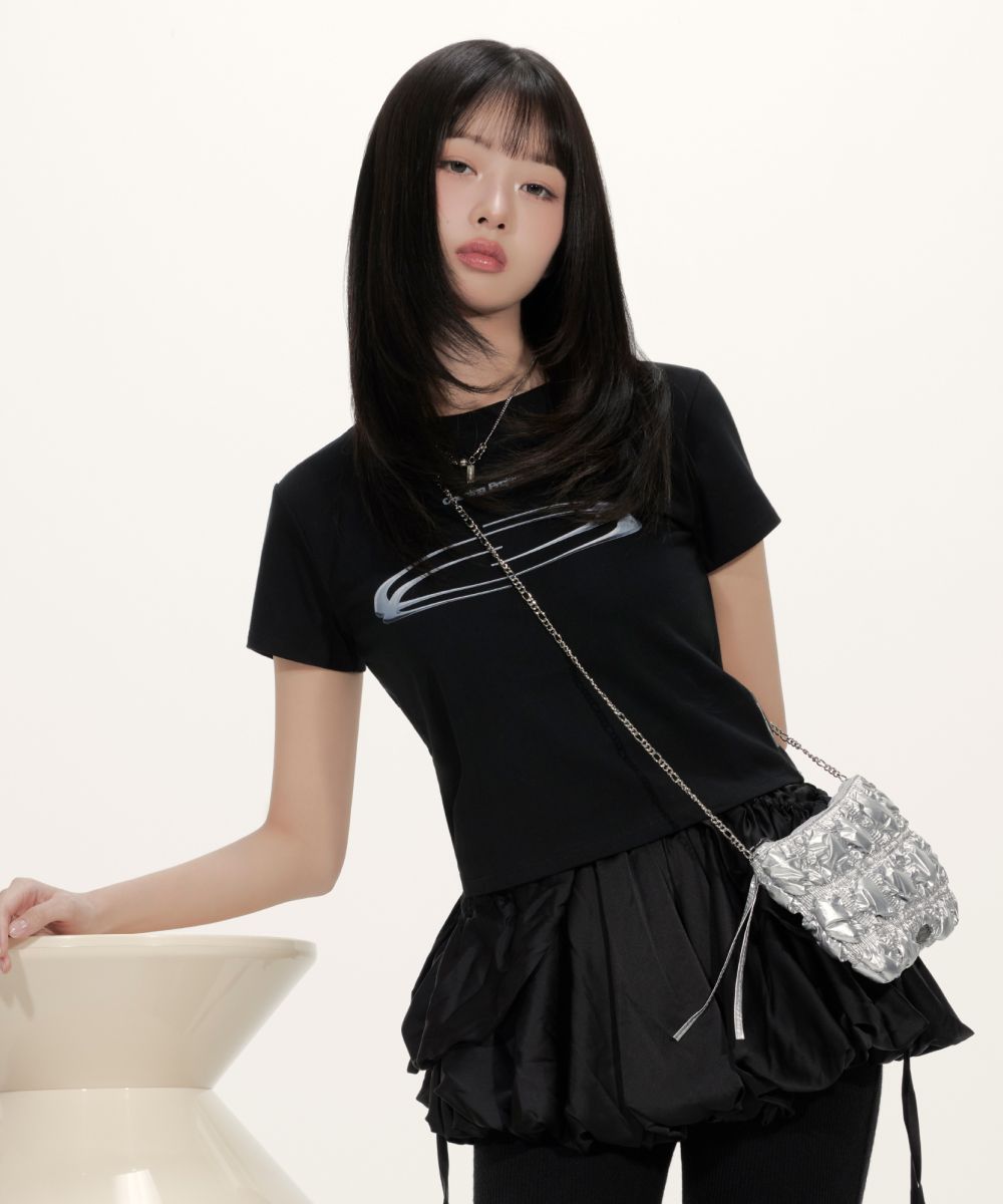春、夏の新商品Opening Project W Cropped Symbol T Shirt - 3D Designer fashion, Seoul-fully created | W Concept