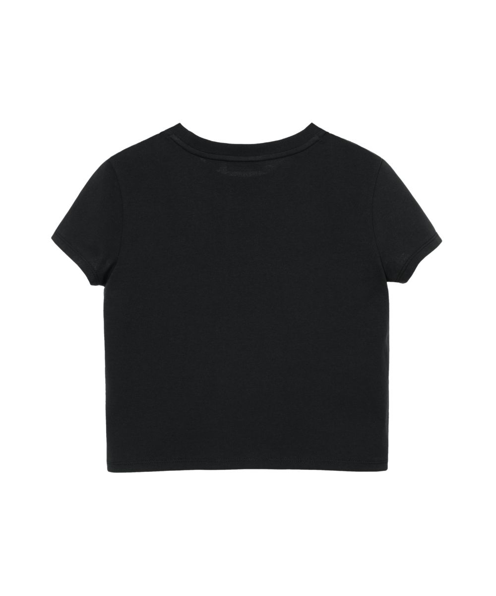 MUSINSA | OPENING PROJECT W Cropped Symbol T Shirt - 3D / Black