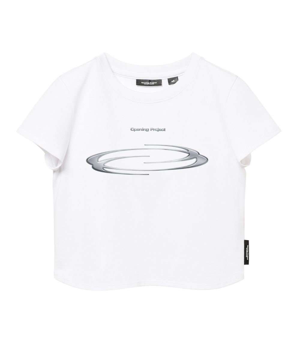 MUSINSA | OPENING PROJECT W Cropped Symbol T Shirt - 3D / White