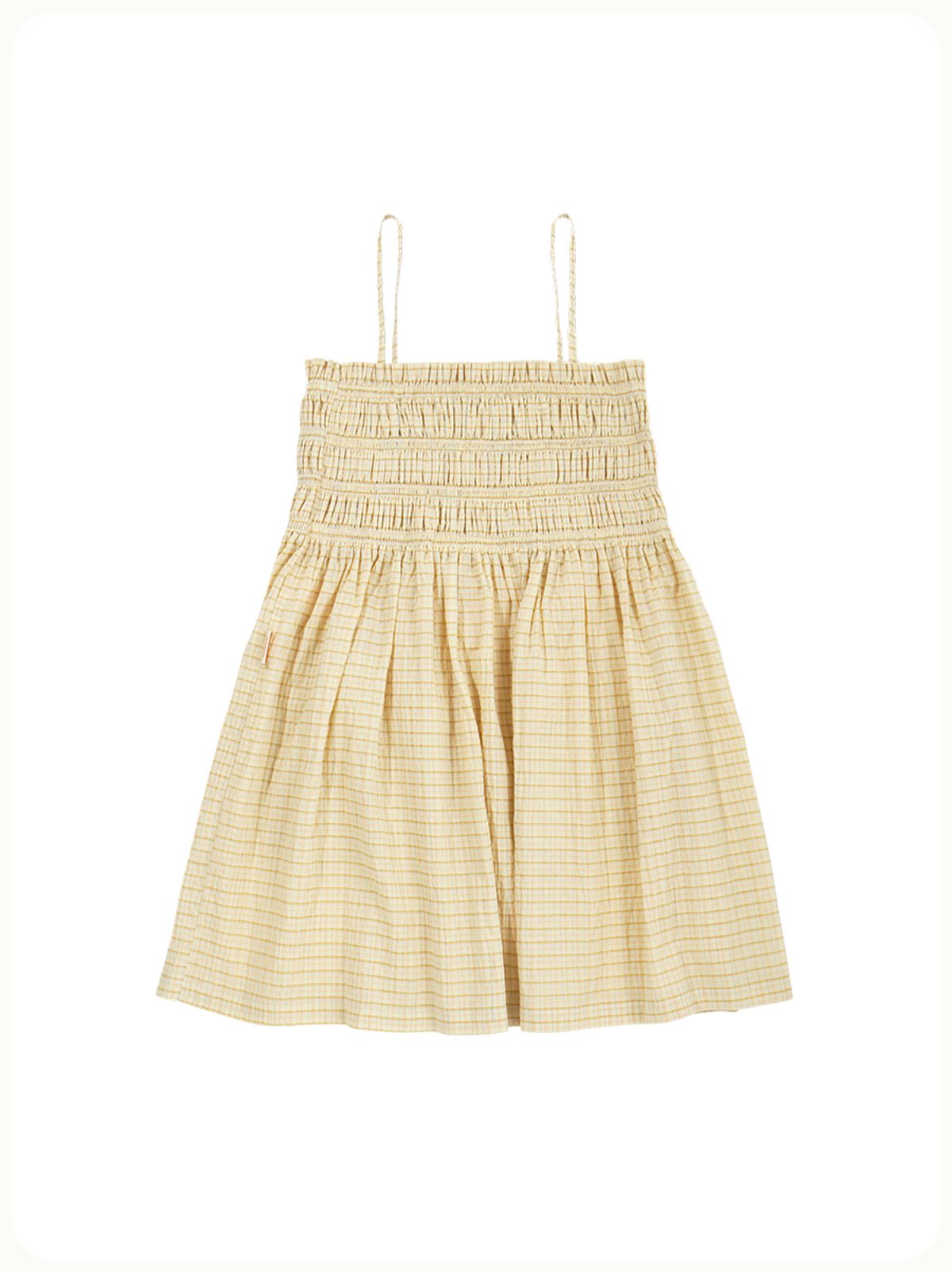 헬로 선라이즈(HELLO SUNRISE) HS Two Poket Mini Dress_Yellow Check