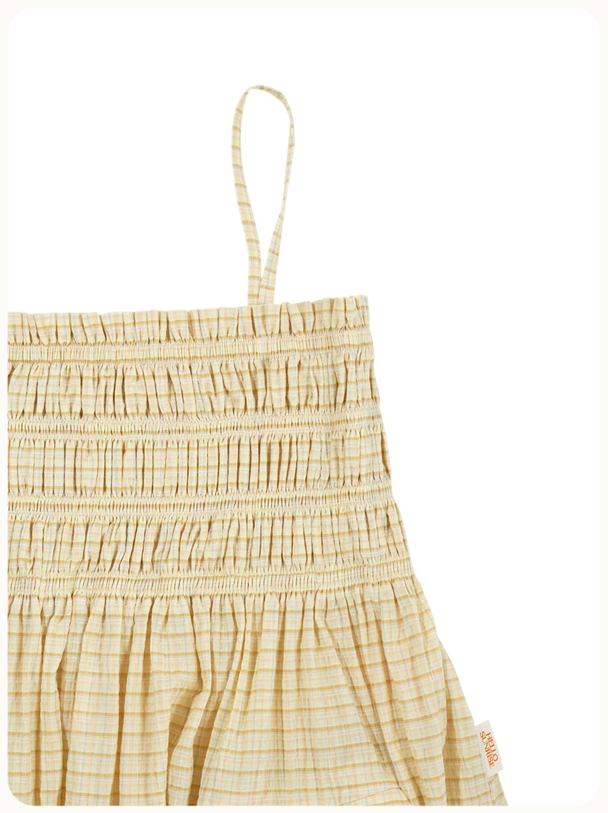 헬로 선라이즈(HELLO SUNRISE) HS Two Poket Mini Dress_Yellow Check