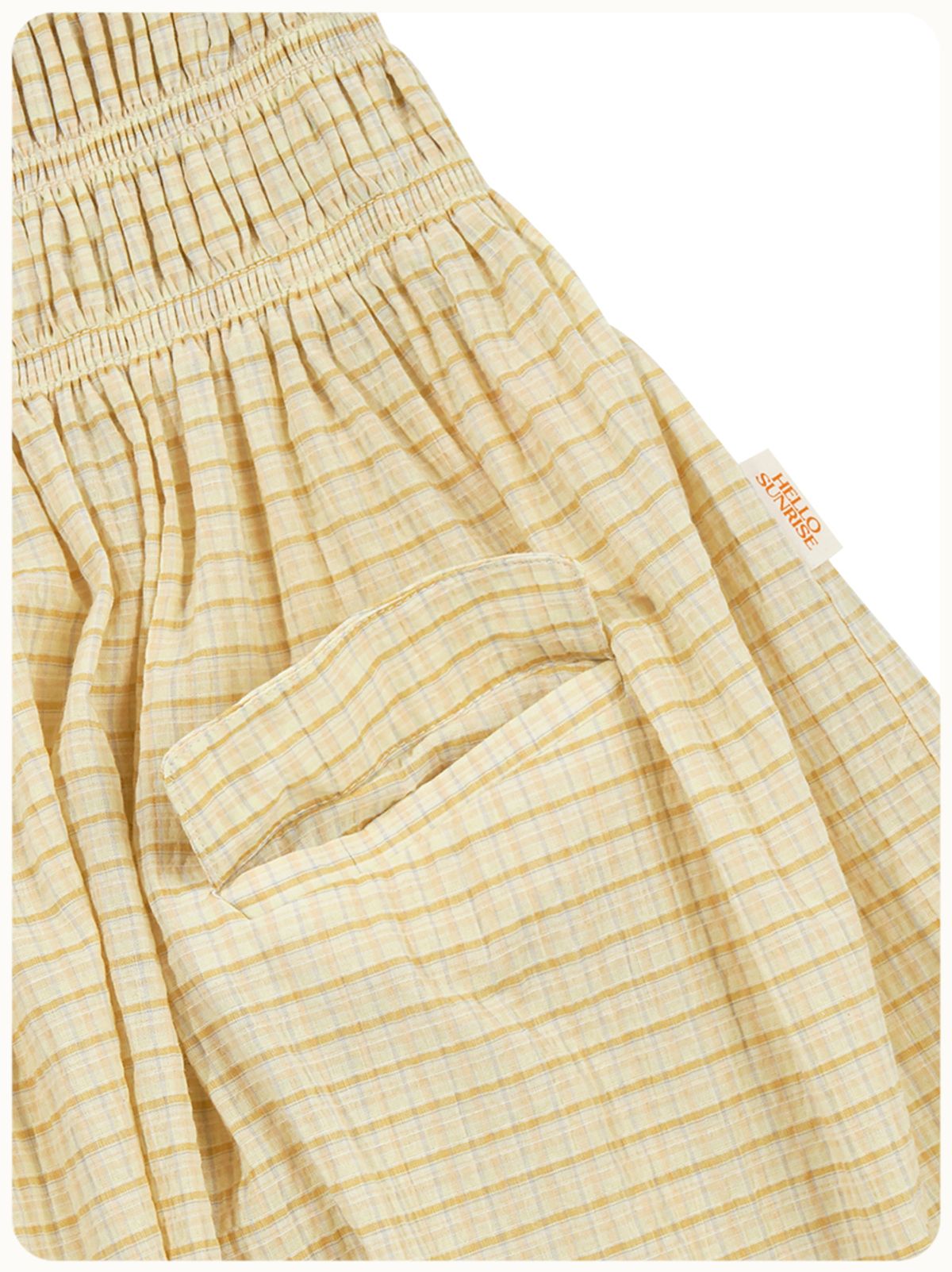 헬로 선라이즈(HELLO SUNRISE) HS Two Poket Mini Dress_Yellow Check