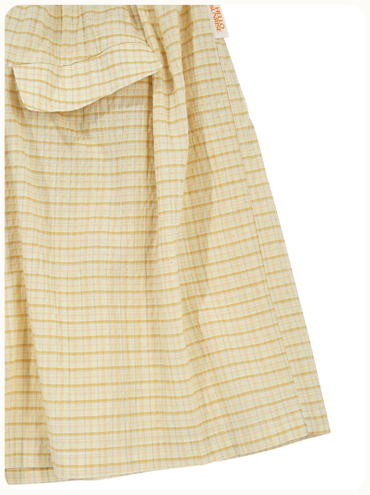 헬로 선라이즈(HELLO SUNRISE) HS Two Poket Mini Dress_Yellow Check