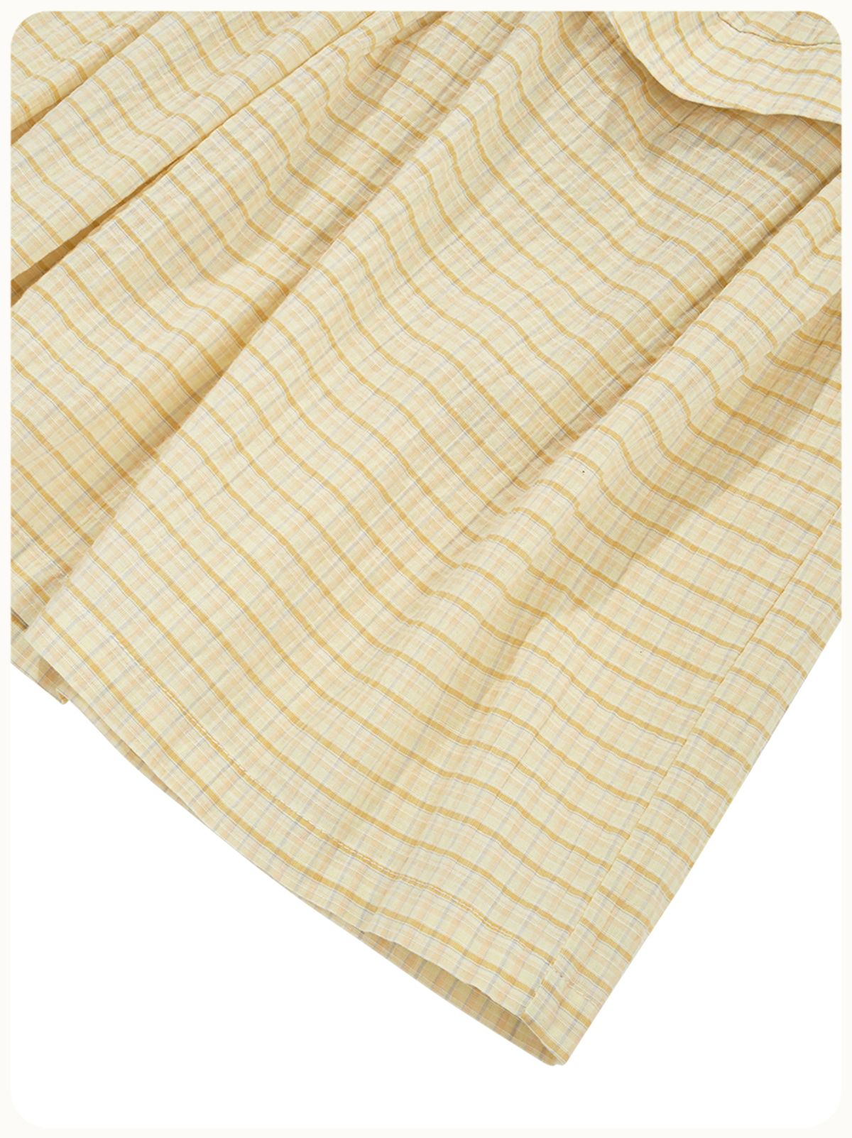 헬로 선라이즈(HELLO SUNRISE) HS Two Poket Mini Dress_Yellow Check