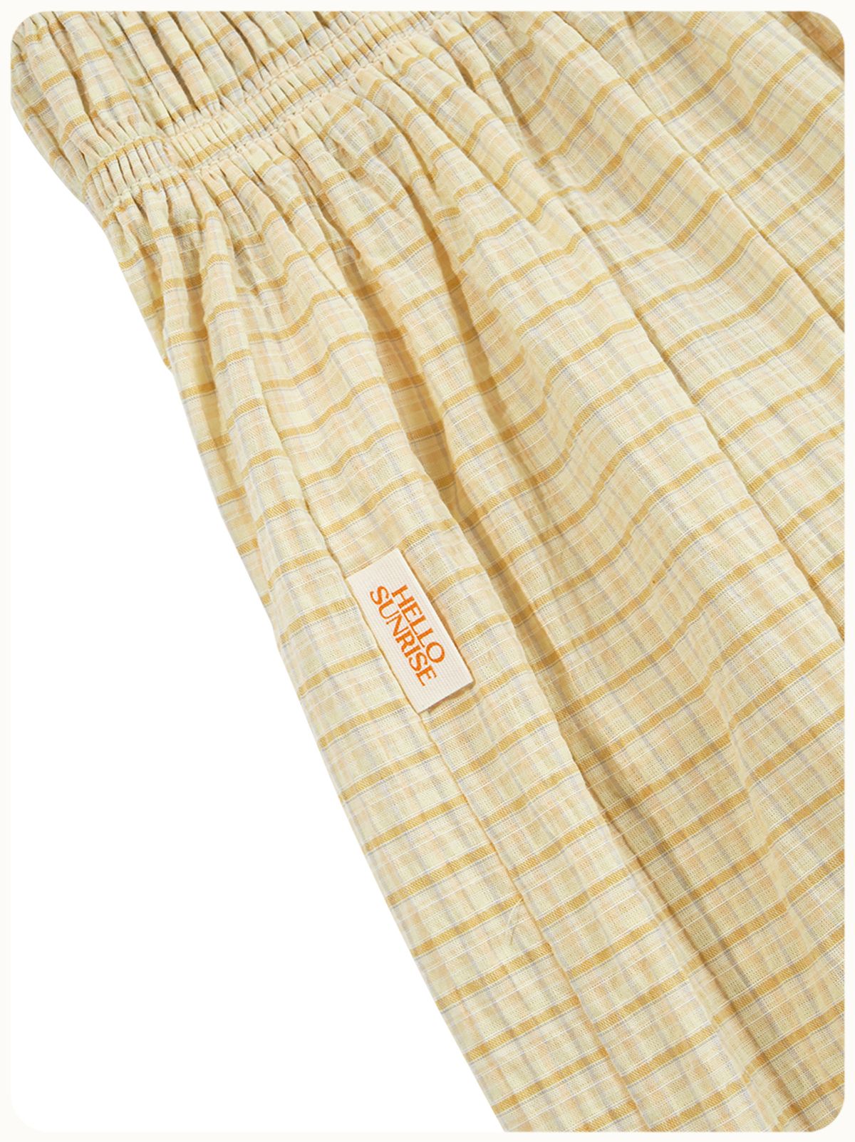 헬로 선라이즈(HELLO SUNRISE) HS Two Poket Mini Dress_Yellow Check