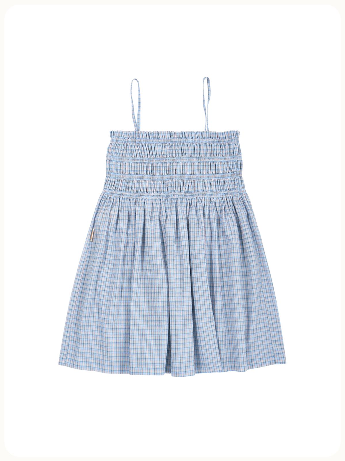 헬로 선라이즈(HELLO SUNRISE) HS Two Poket Mini Dress_Blue Check