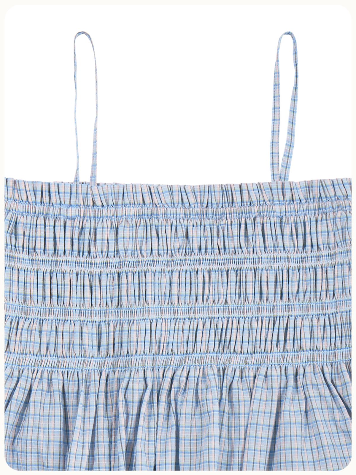 헬로 선라이즈(HELLO SUNRISE) HS Two Poket Mini Dress_Blue Check